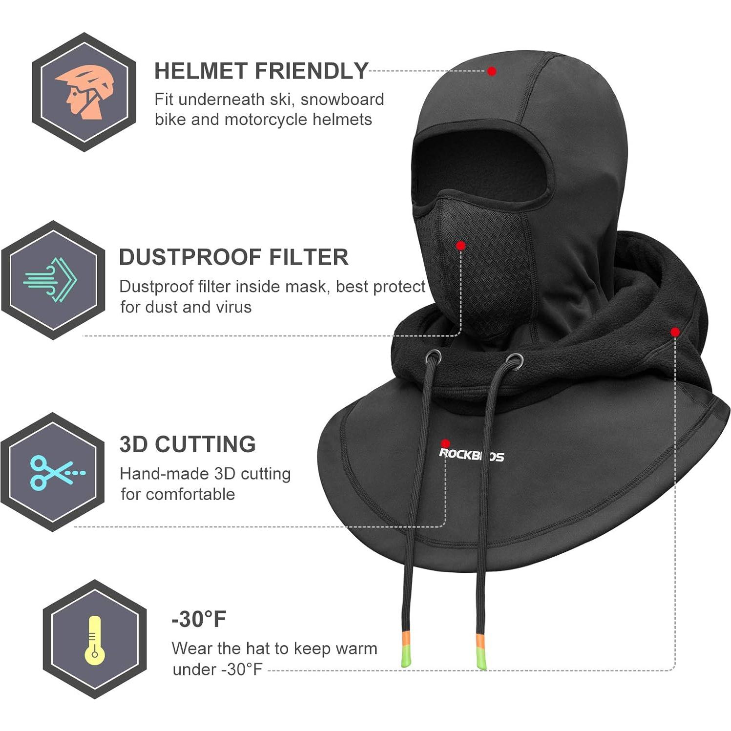 Pasamontañas Térmico ROCKBROS para Climas Fríos Unisex