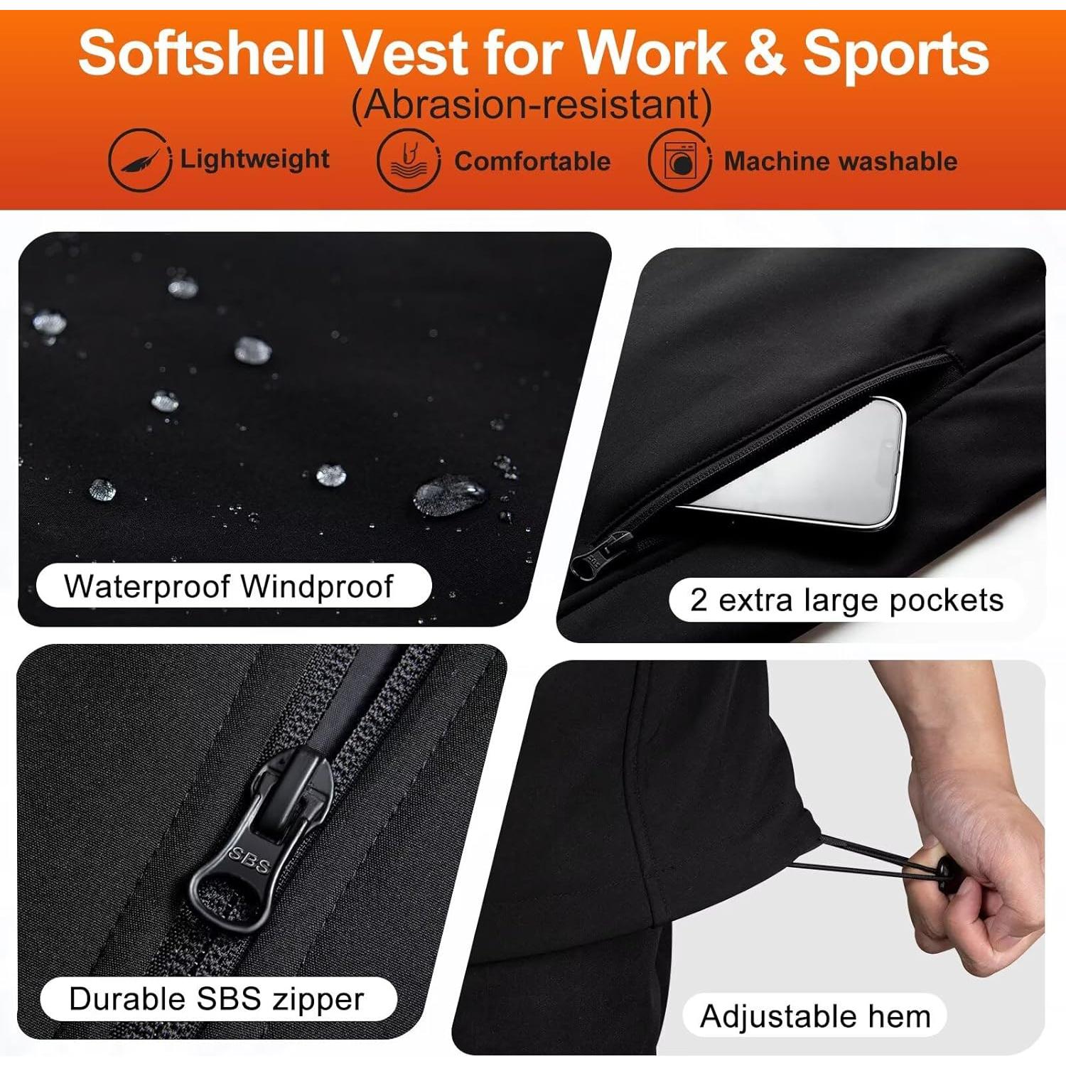 Chaleco Térmico Eléctrico para Hombres con Batería 10000mAh