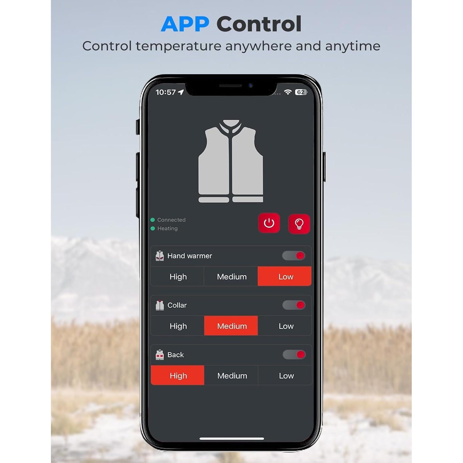 Chaleco Térmico KEMIMOTO para Caza con Batería 20000mAh