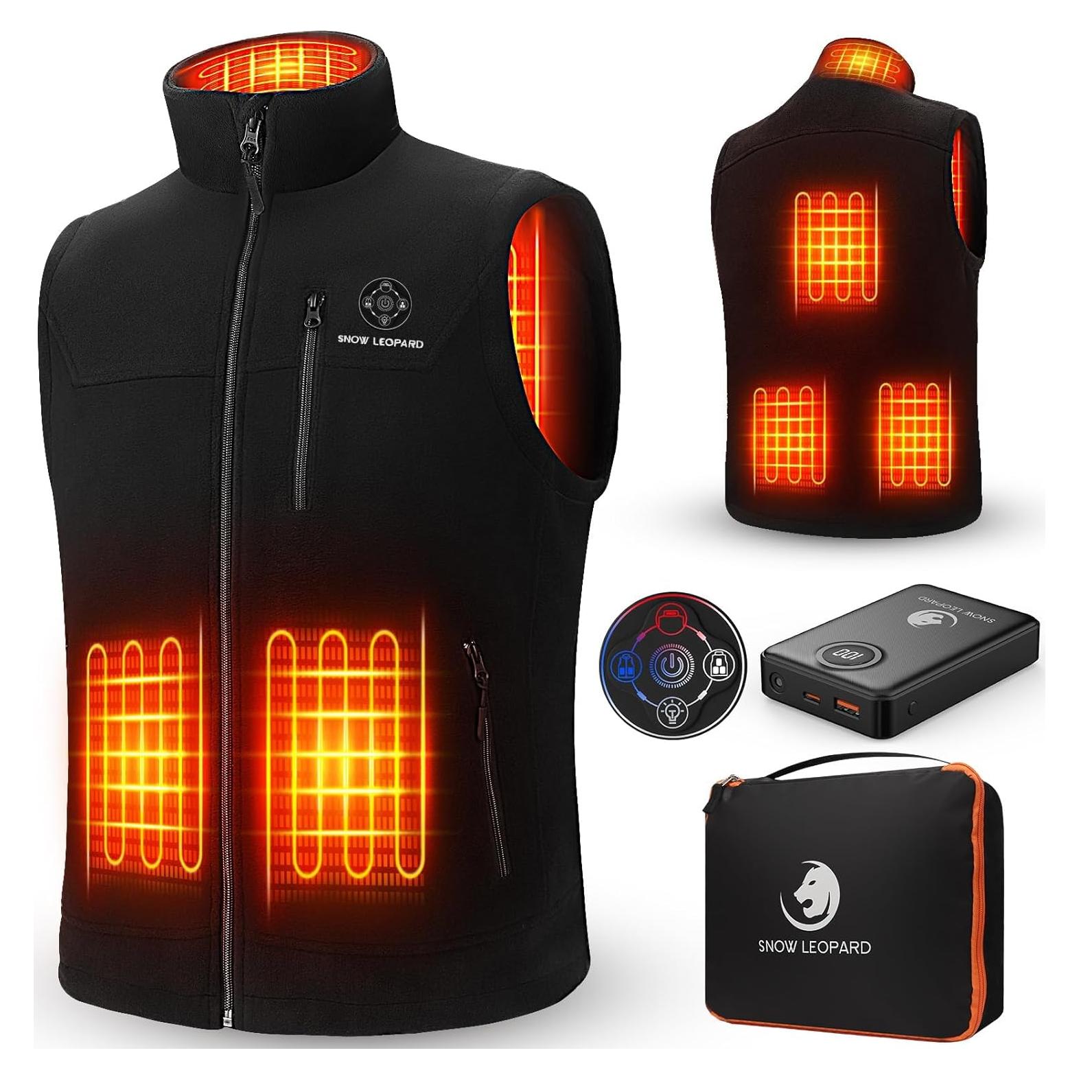 Chaleco Térmico DONGGUAN OPAQI para Hombre, Negro, 7.4V