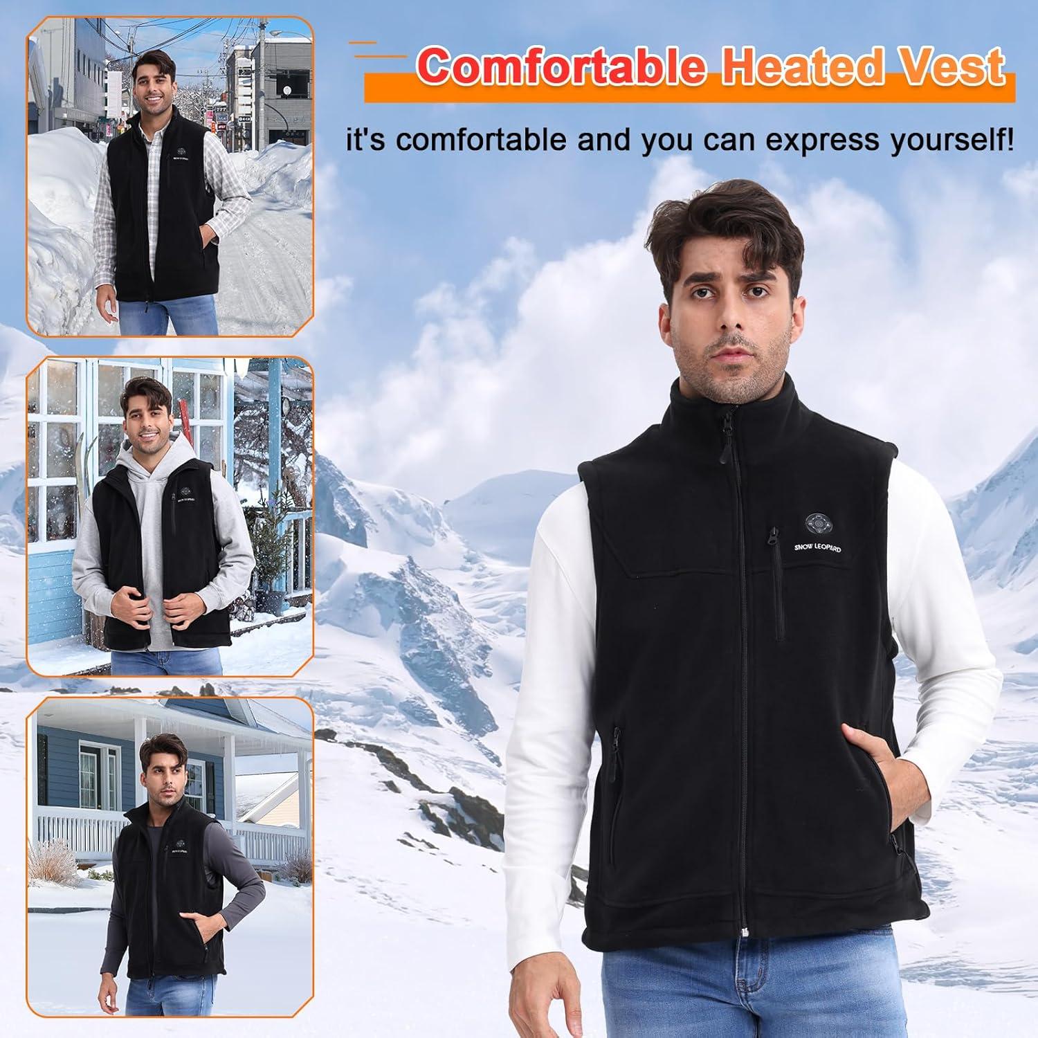 Chaleco Térmico DONGGUAN OPAQI para Hombre, Negro, 7.4V