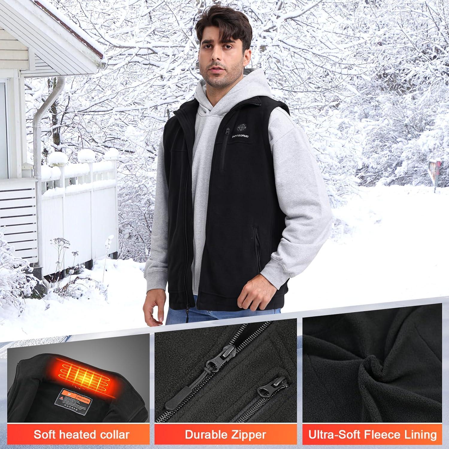 Chaleco Térmico DONGGUAN OPAQI para Hombre, Negro, 7.4V