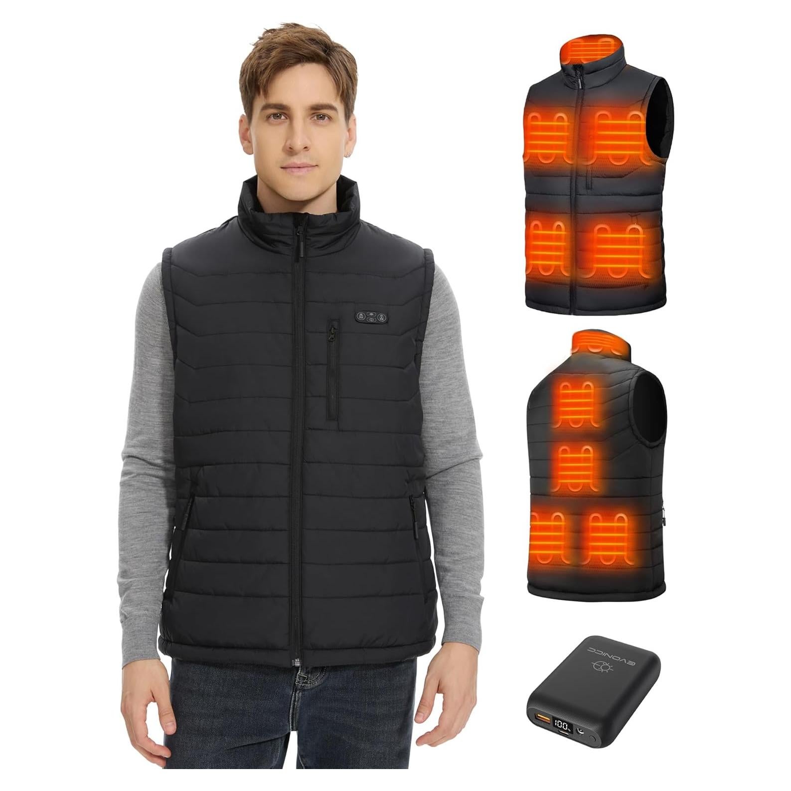 Chaleco Térmico Hombre 7.4V 16000mAh Calor Ajustable