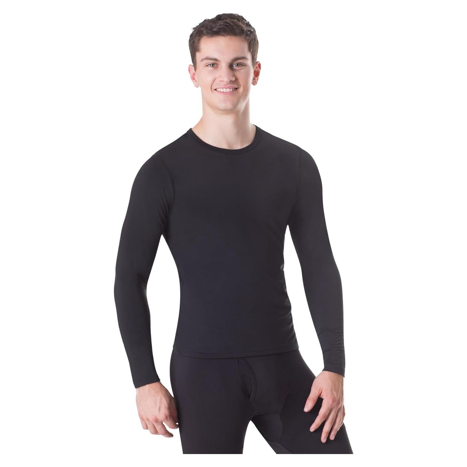 Camisa Térmica Rocky para Hombre Manga Larga Negra Mediana