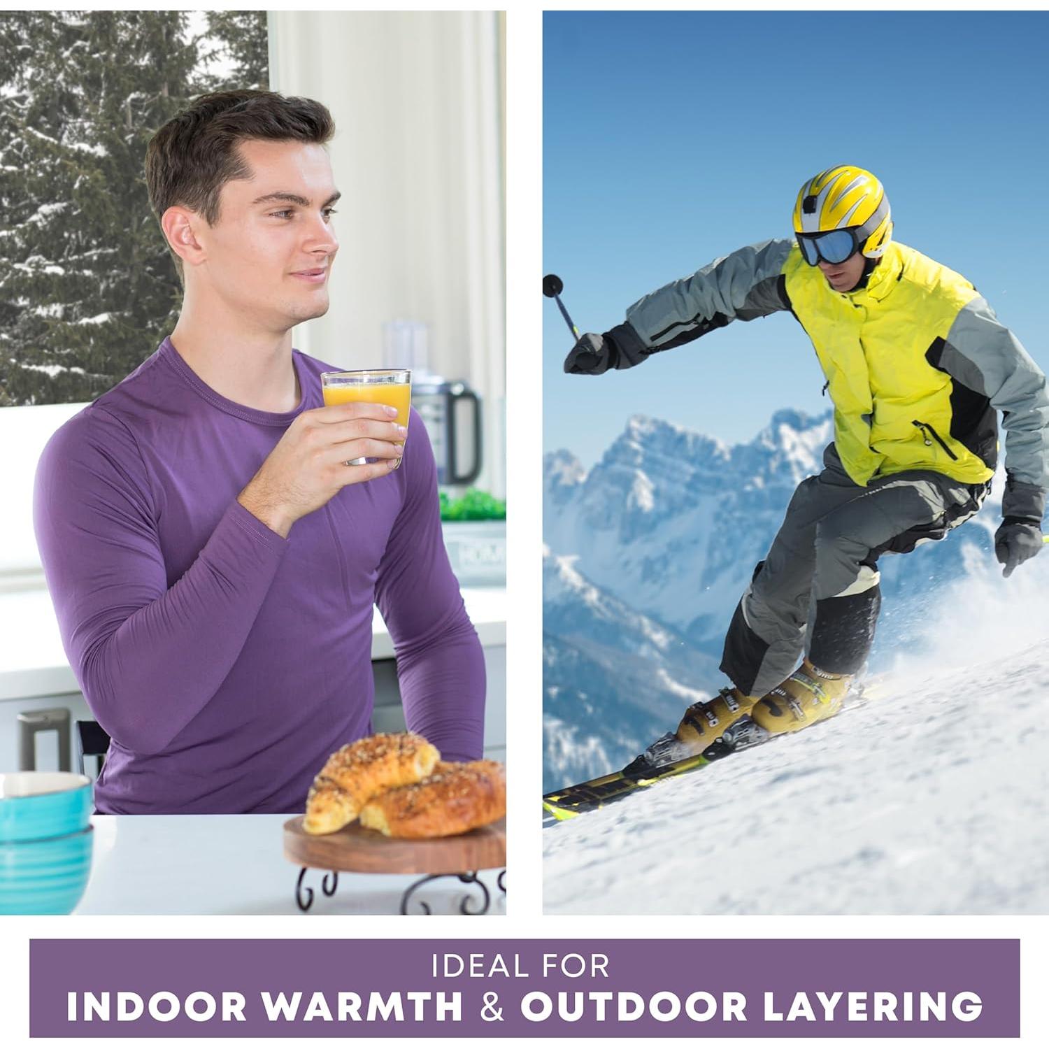 Camisa Térmica Rocky para Hombre Manga Larga Negra Mediana