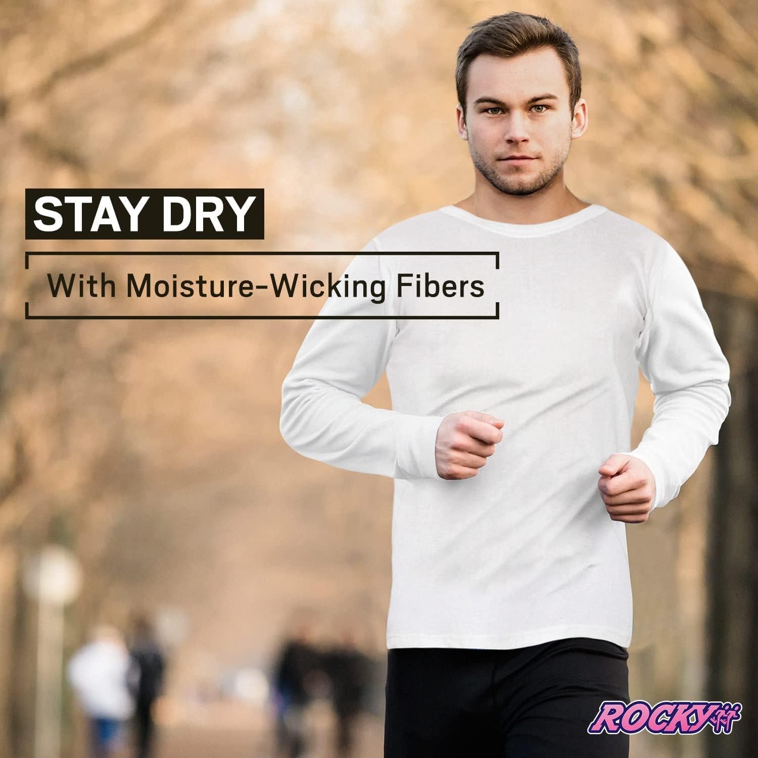 Camisa Térmica Rocky para Hombre Manga Larga Negra Mediana