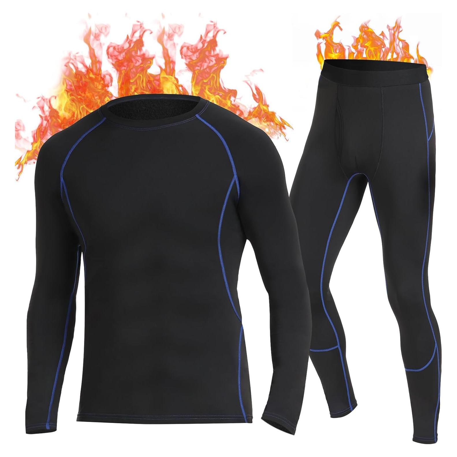 Conjunto Ropa Interior Térmica SIMIYA Hombres Azul Marino