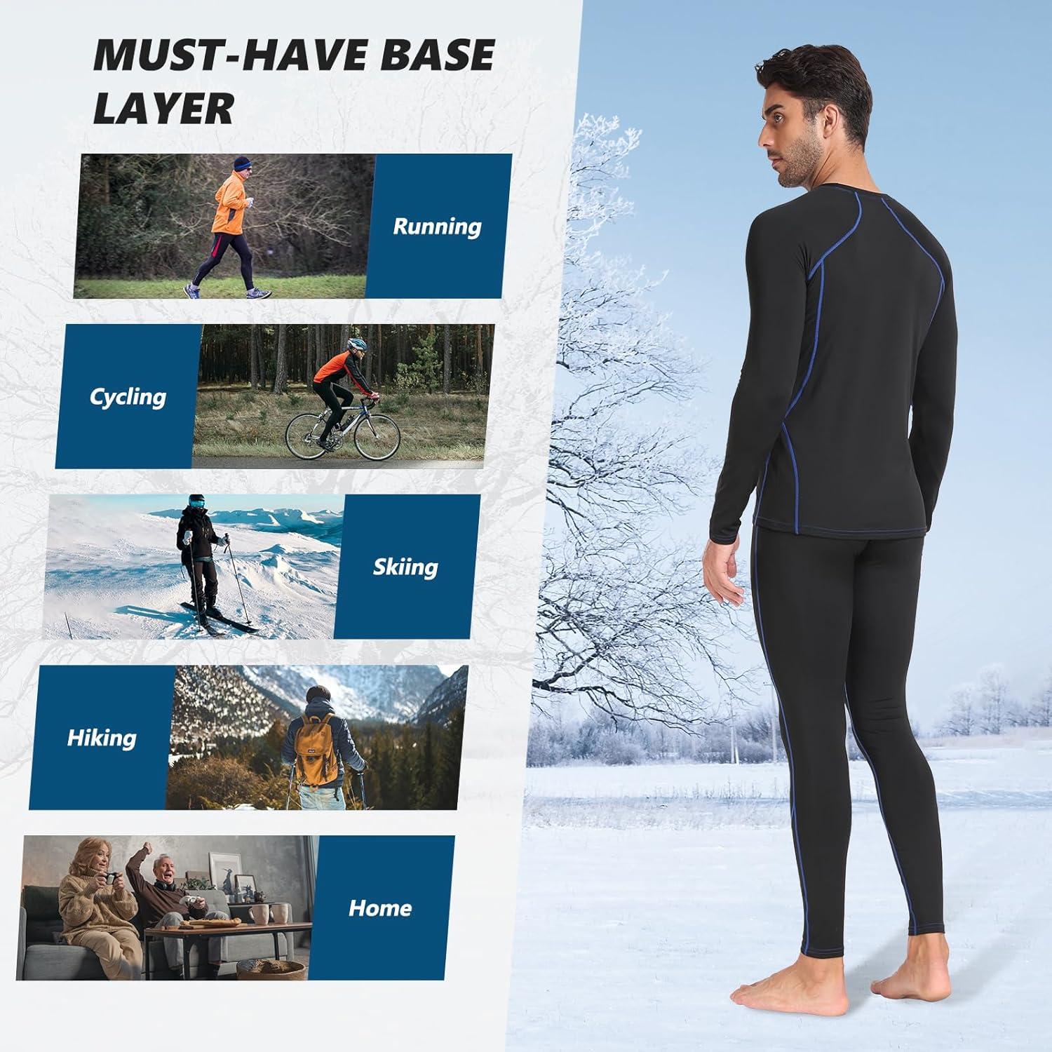 Conjunto Ropa Interior Térmica SIMIYA Hombres Azul Marino