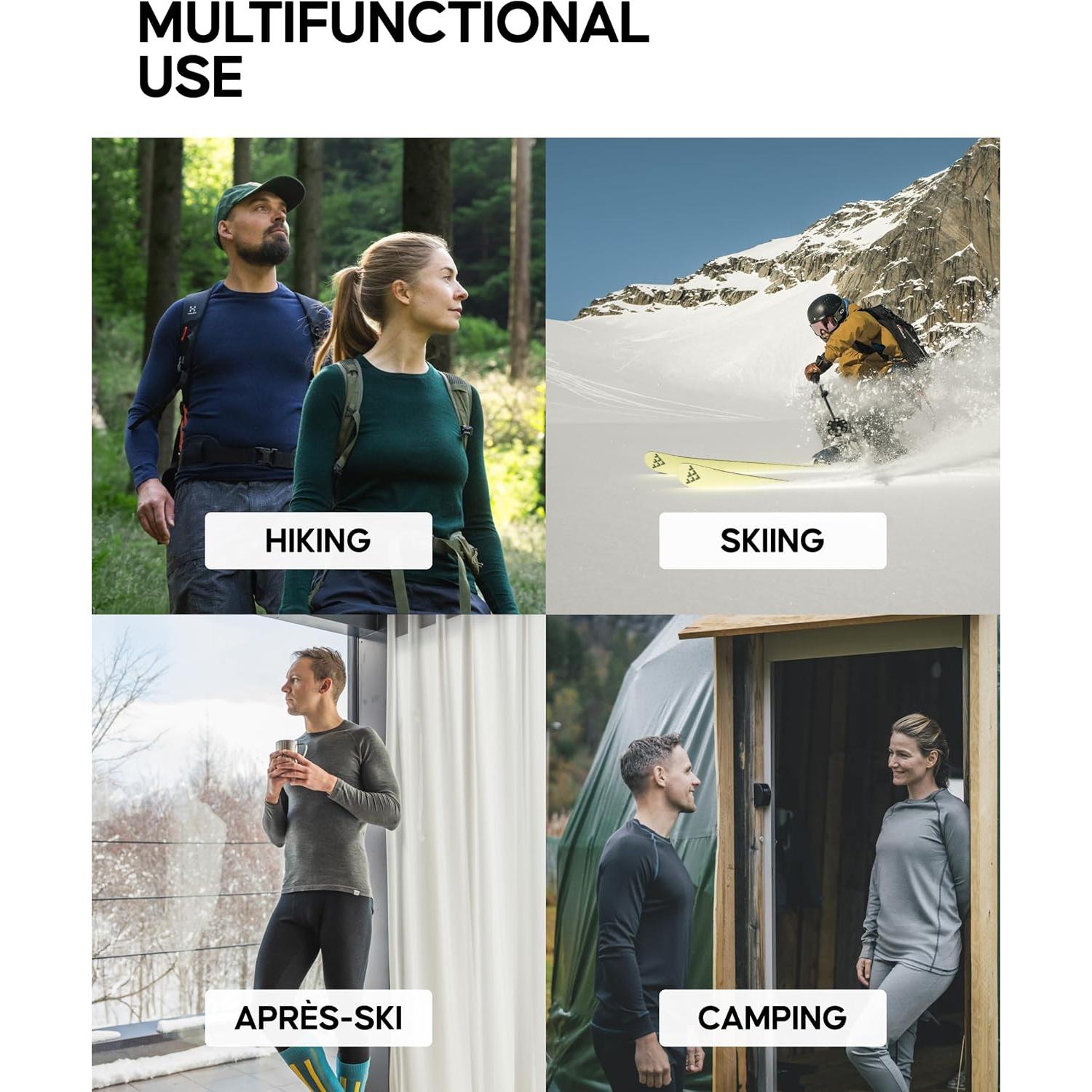 Conjunto de Capa Base de Lana Merino DANISH ENDURANCE Hombre