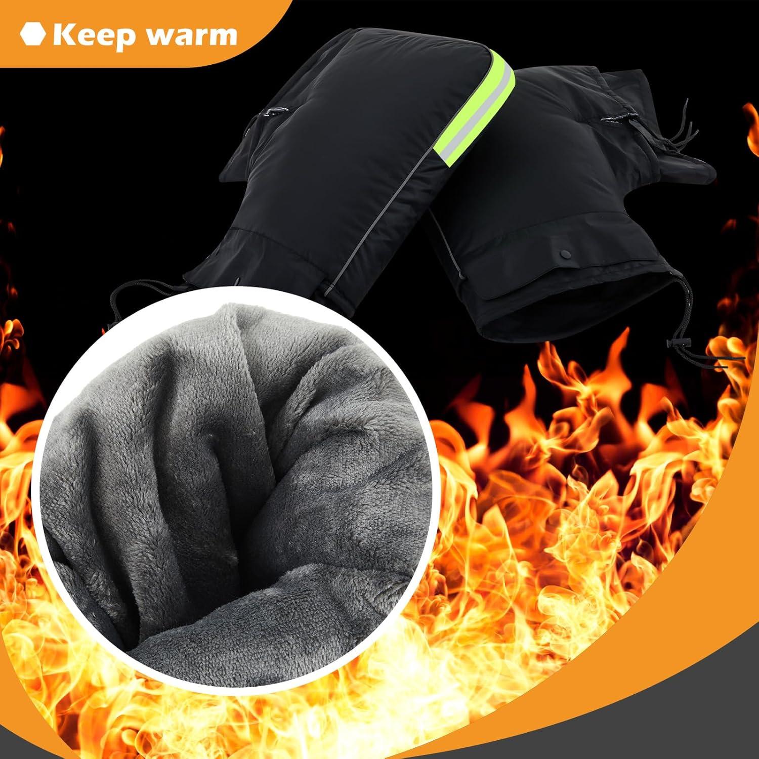 Guantes de Manillar para Motocicleta Hanaive - Impermeables y Calentadores