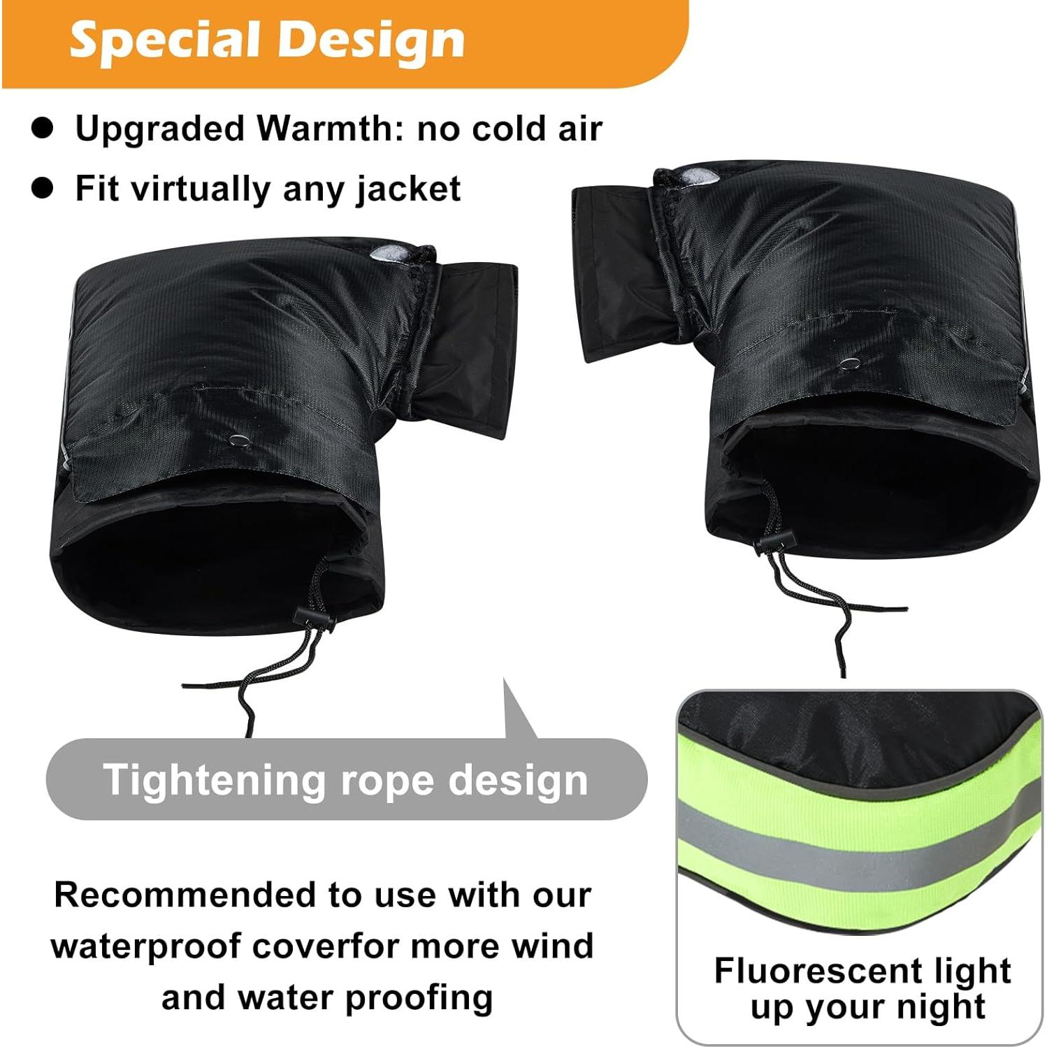 Guantes de Manillar para Motocicleta Hanaive - Impermeables y Calentadores