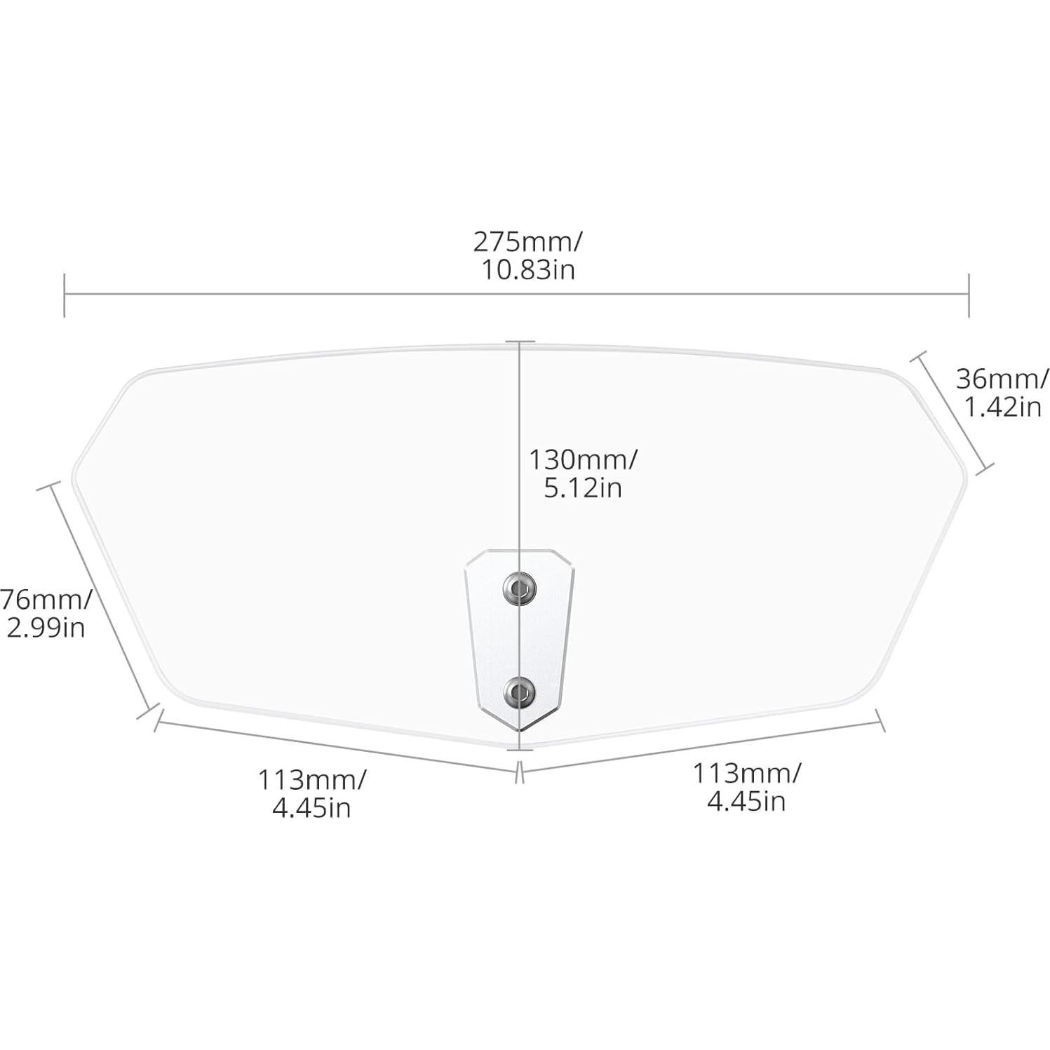 Deflector de Viento Universal para Motocicleta Transparente