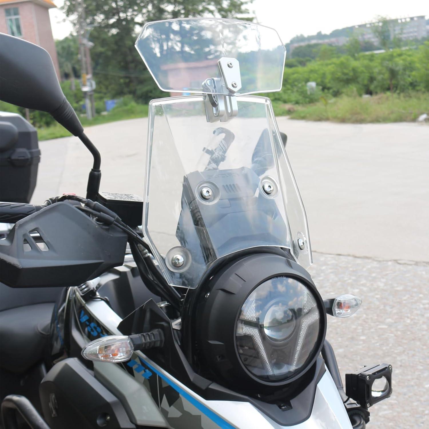 Deflector de Viento Universal para Motocicleta Transparente