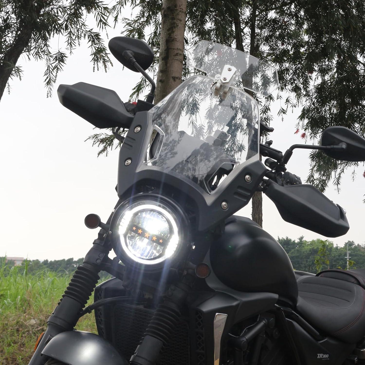 Deflector de Viento Universal para Motocicleta Transparente