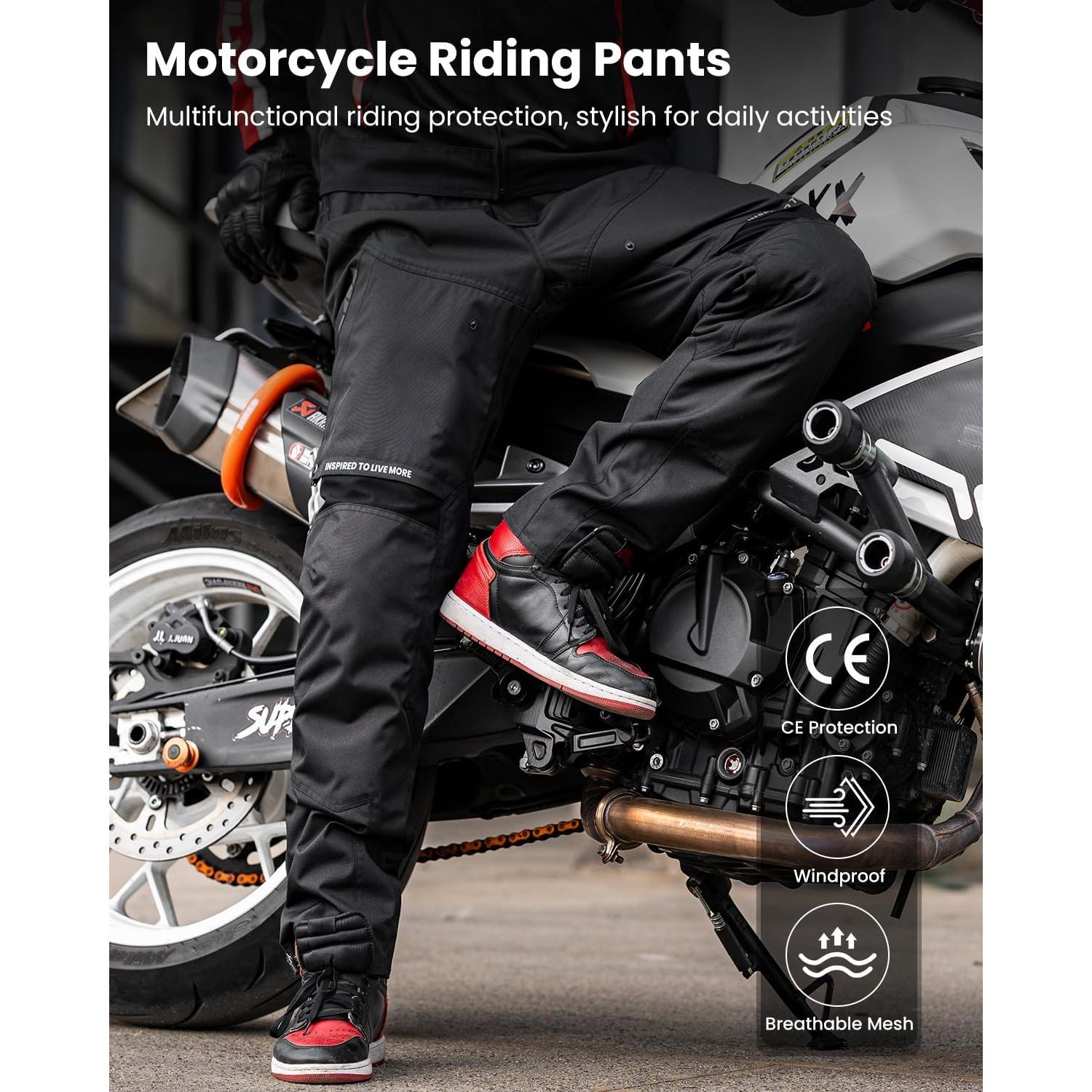 Pantalones de Motociclismo ILM P04 CE Armados para Hombre L