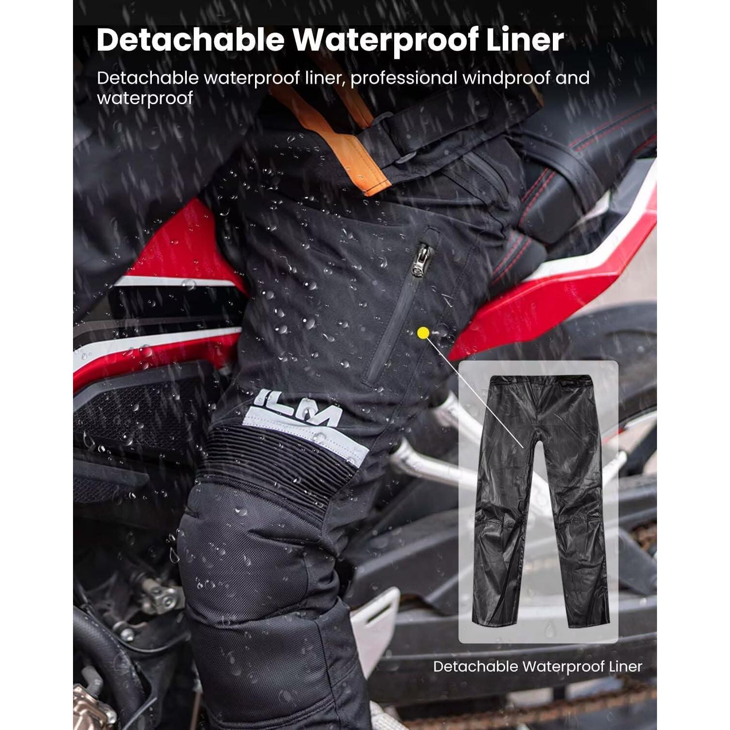 Pantalones de Motocross ILM PO1N Hombre Impermeables CE 32"