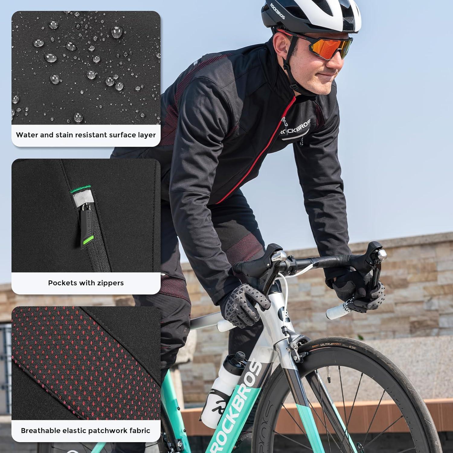 Pantalones de Ciclismo de Invierno ROCKBROS Térmicos XL Negros