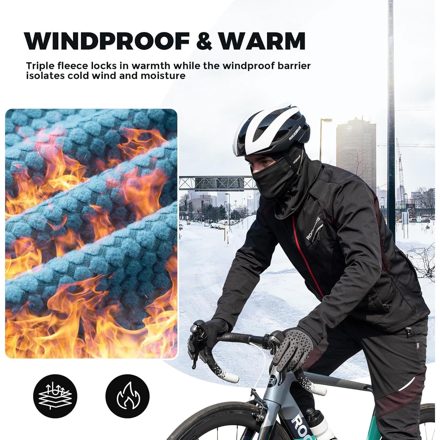 Pantalones de Ciclismo de Invierno ROCKBROS Térmicos XL Negros