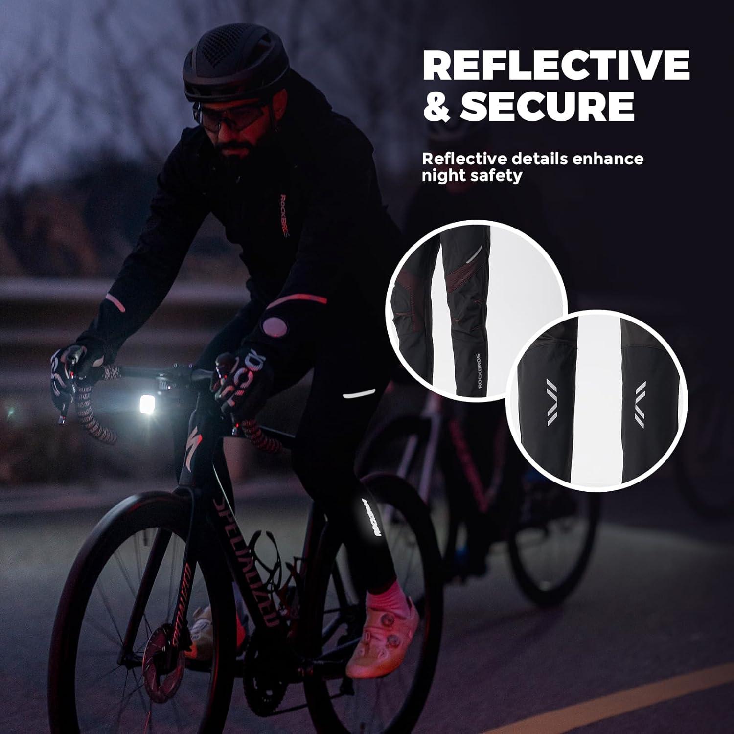 Pantalones de Ciclismo de Invierno ROCKBROS Térmicos XL Negros