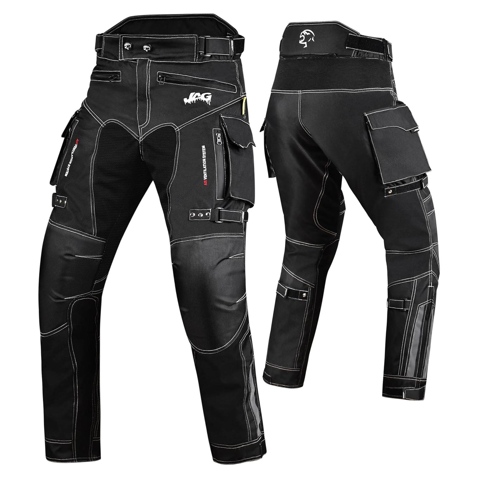 Pantalones de Motocicleta JAG con Protección CE - Negro 32W x 34L