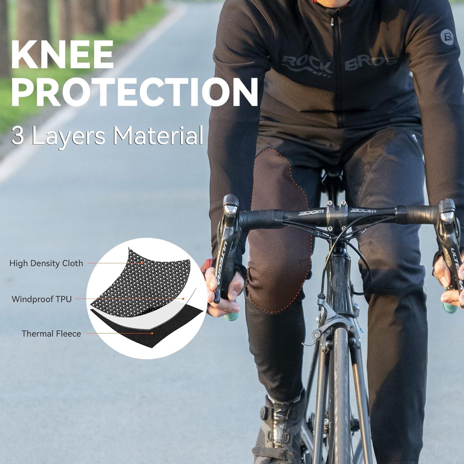 Pantalones de Ciclismo de Invierno ROCKBROS Térmicos y a Prueba de Viento