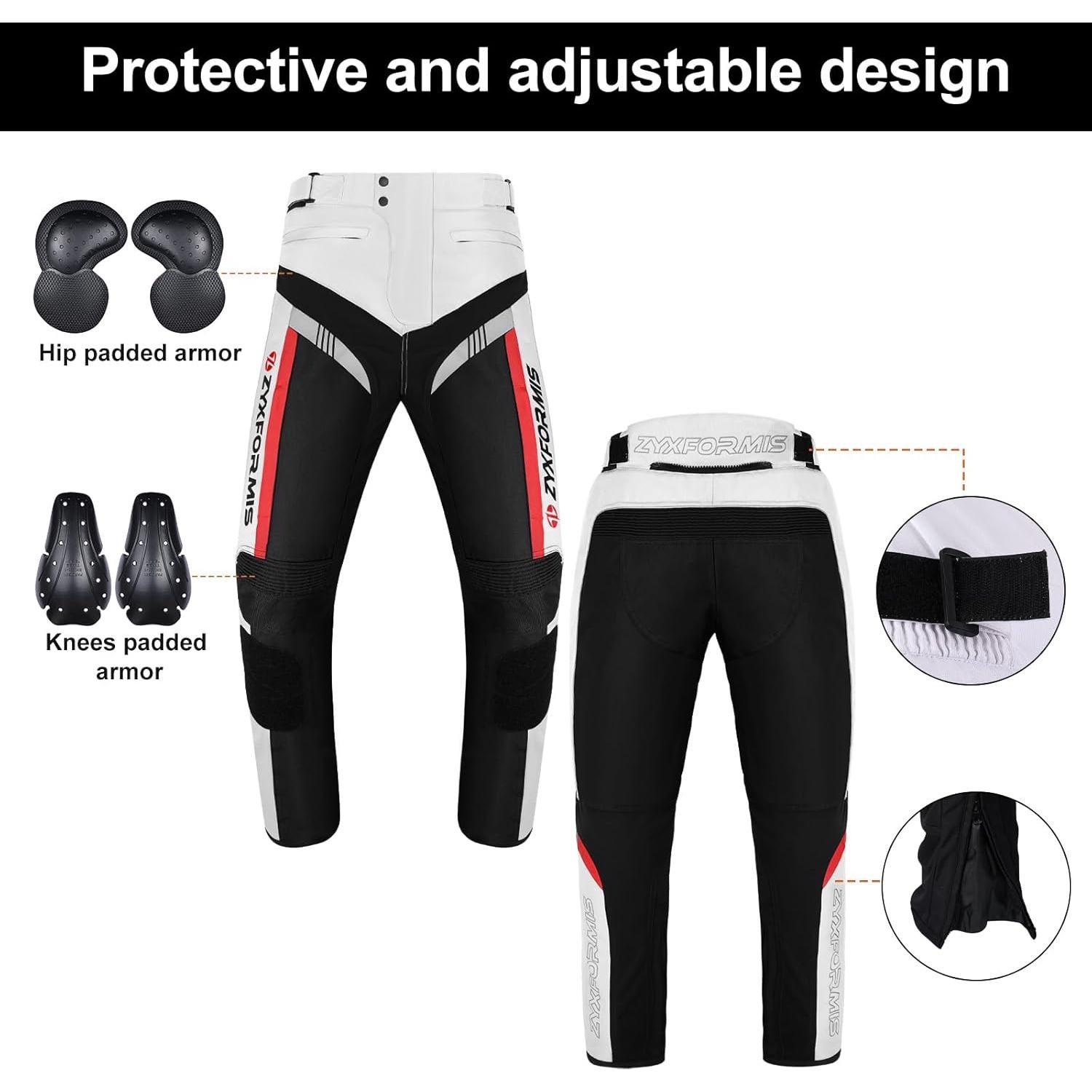 Pantalones de Motocicleta Zyxformis FBA-ZY6 Gris Grande