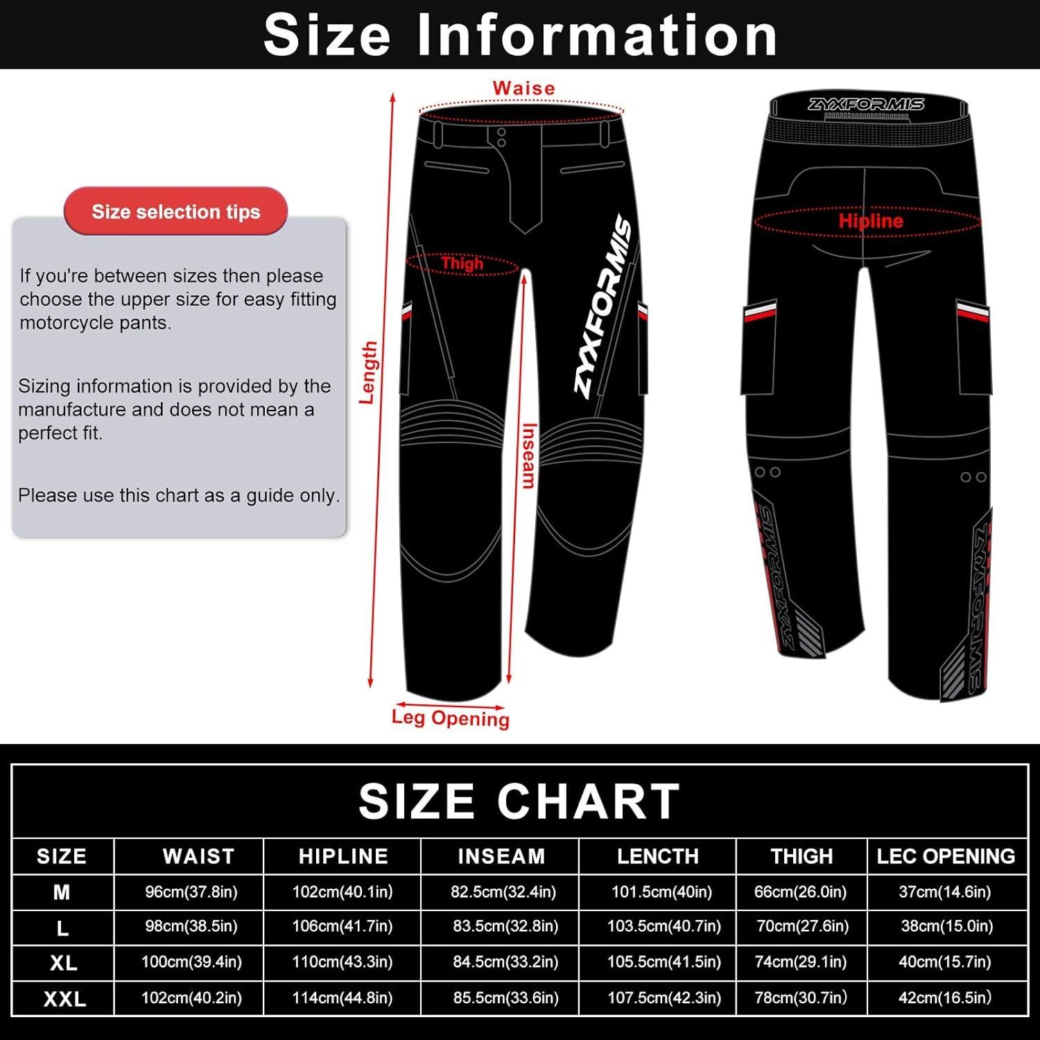 Pantalones de Motocicleta Zyxformis FBA-ZY6 Gris Grande