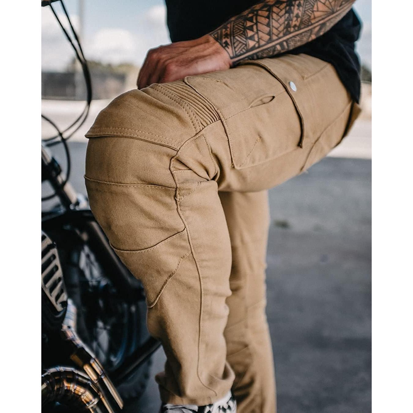 Pantalones de Motocicleta LOMENG CE Armados para Hombres