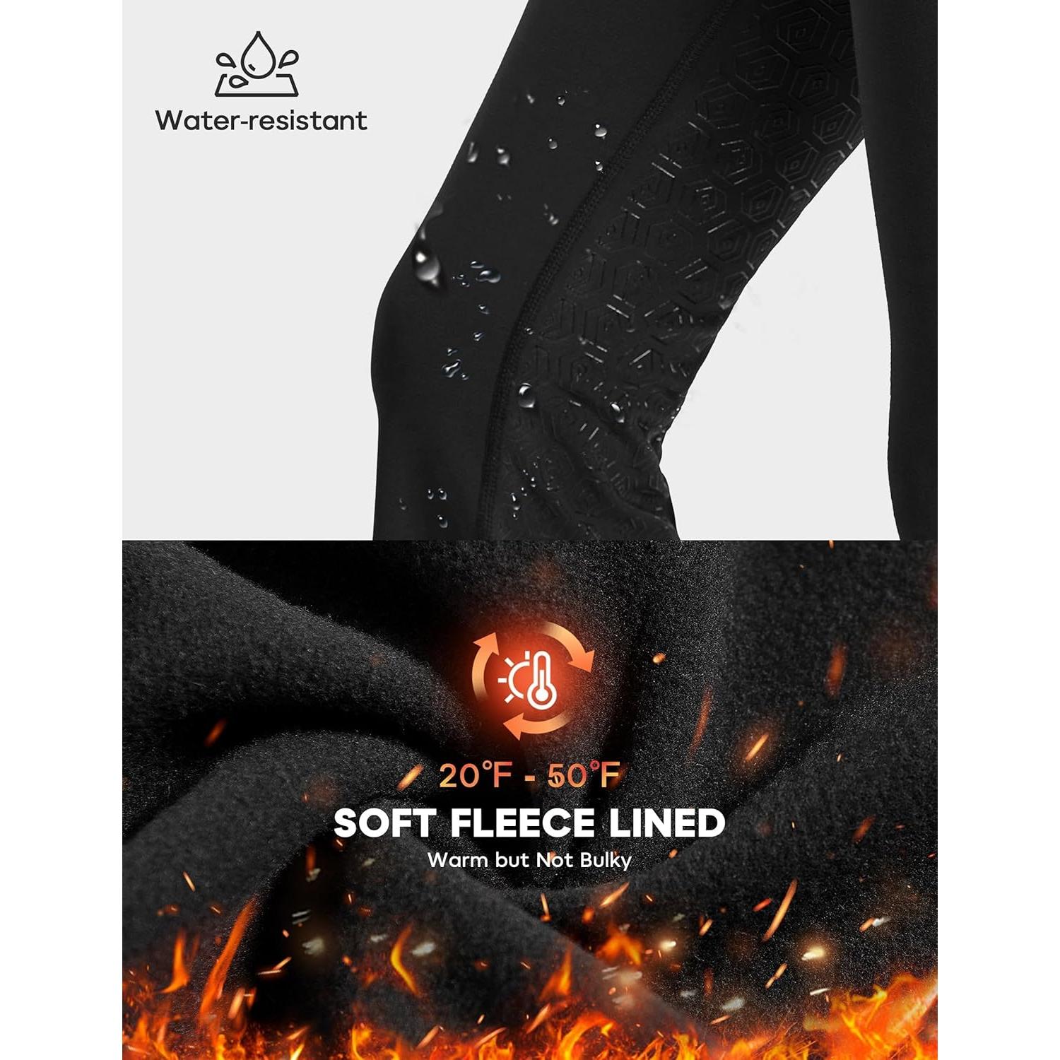 Pantalones de Equitación de Invierno Mujer FitsT4 Negro Mediano