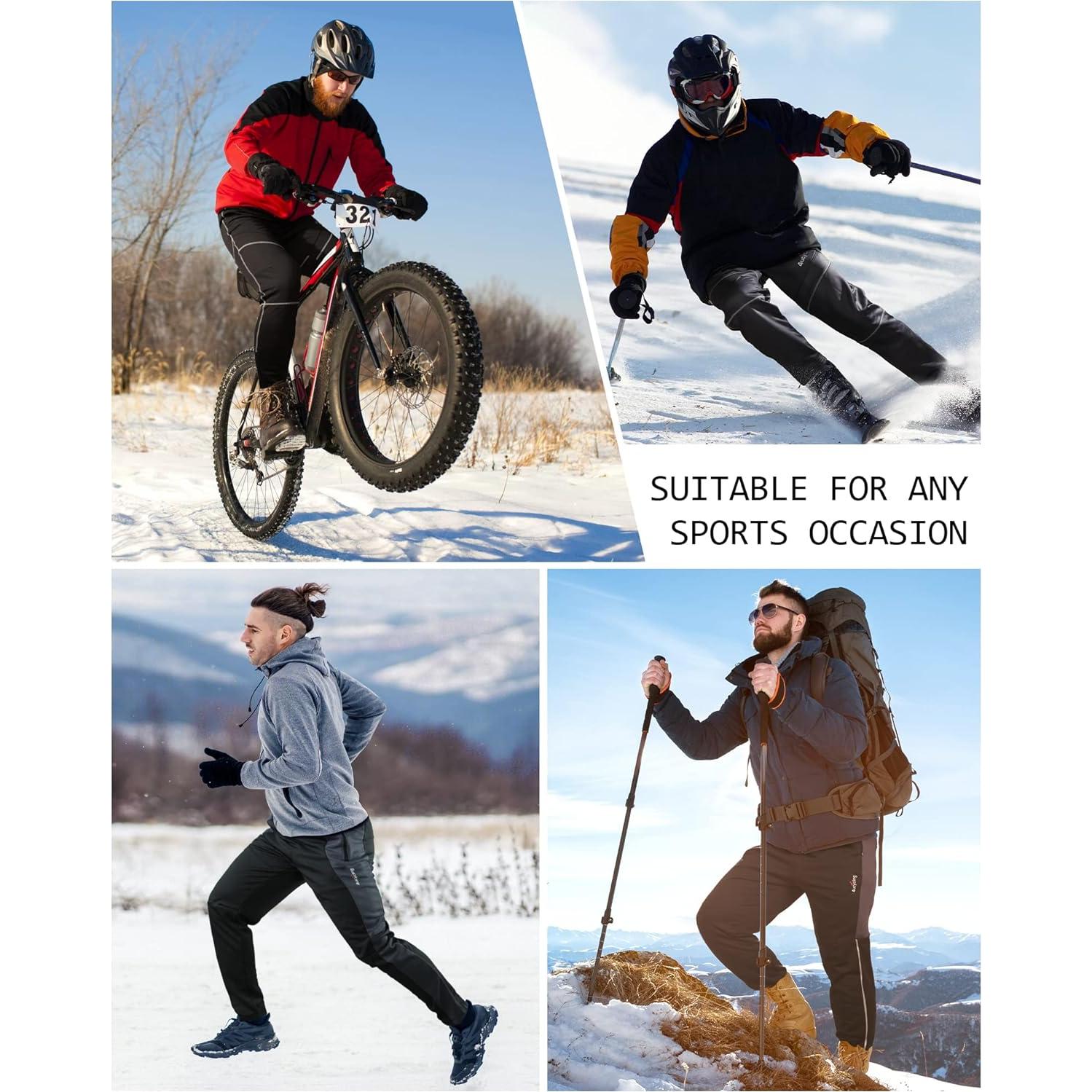 Pantalones de Ciclismo 4ucycling 3X Grande Térmicos Negro/Rojo