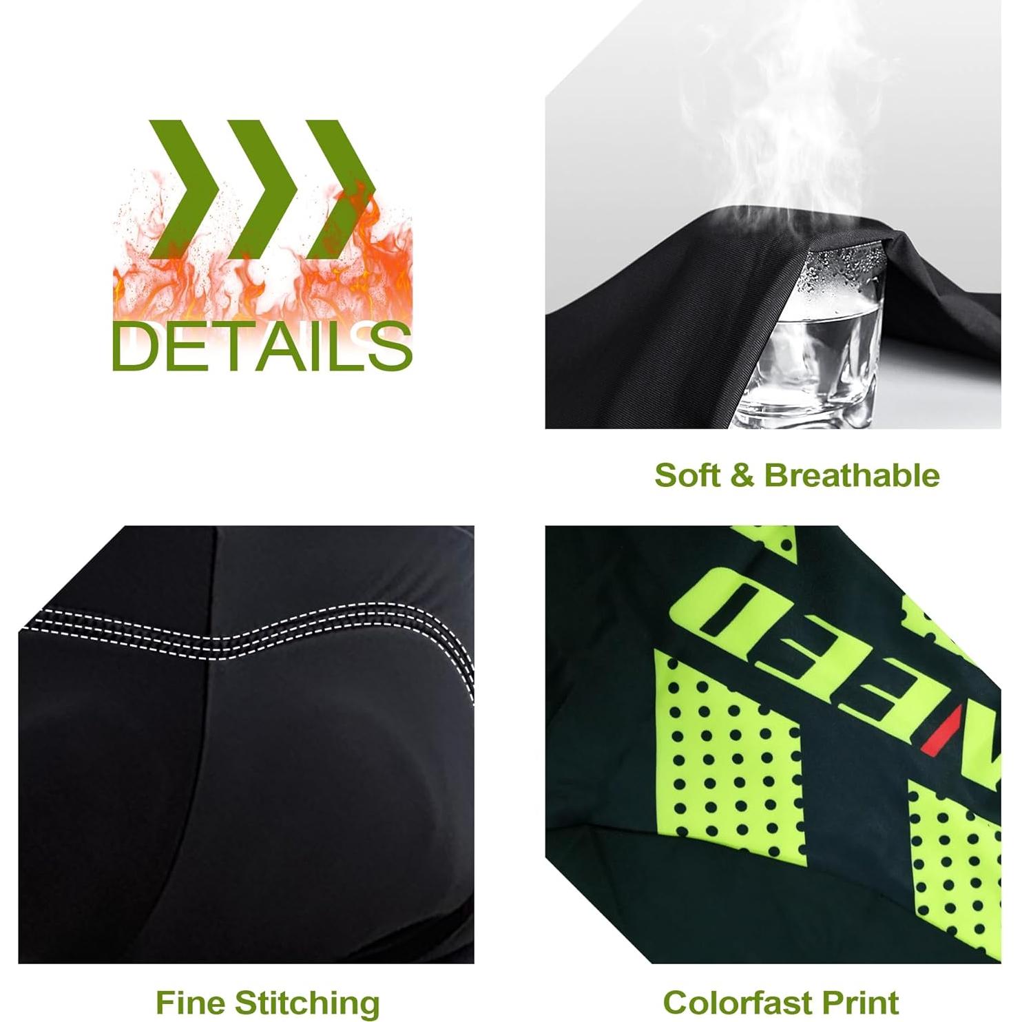 Pantalones de Ciclismo Sponeed para Hombre 4D Térmicos Verde