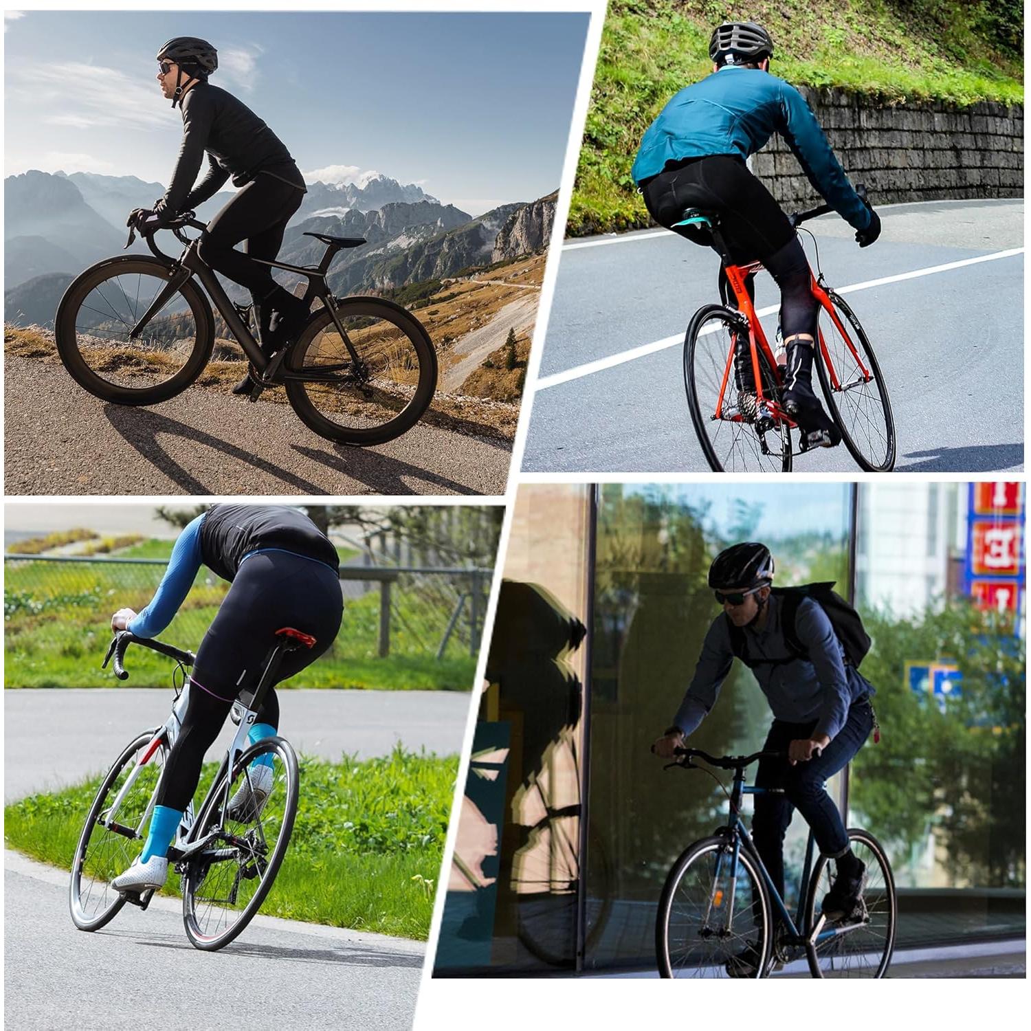 Pantalones de Ciclismo Sponeed para Hombre 4D Térmicos Verde