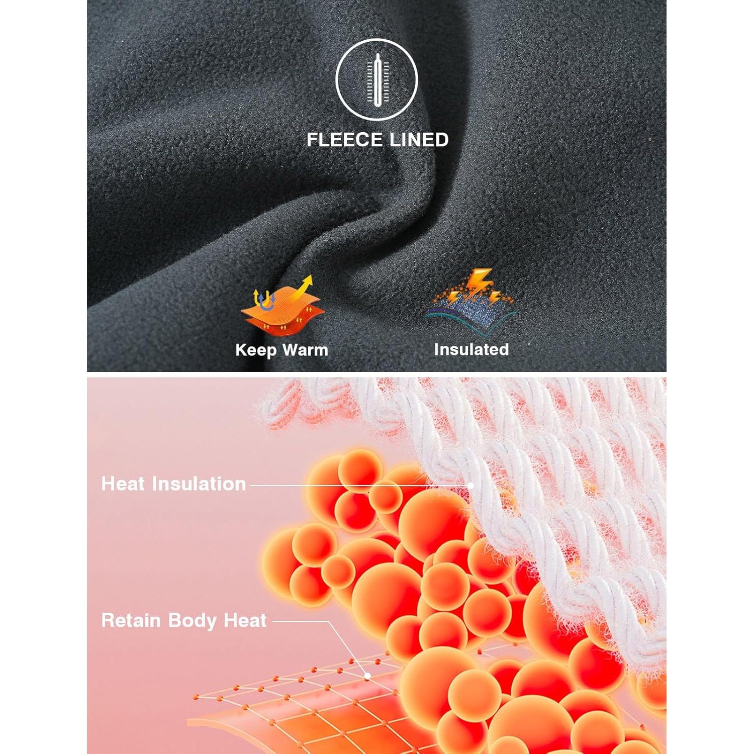 Pantalones de Nieve Impermeables TBMPOY para Hombre 34 Negro