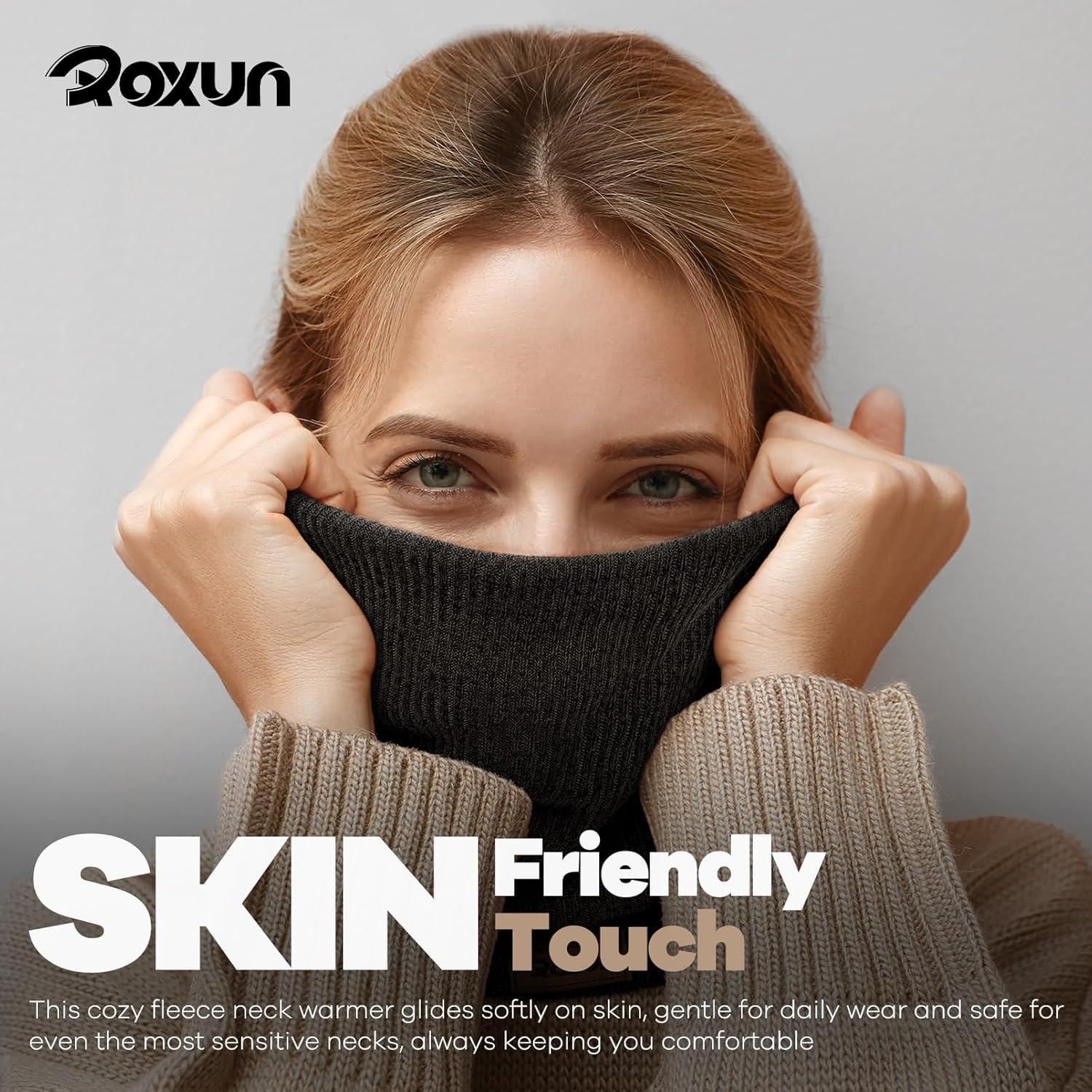 Gaiter de Cuello de Invierno Unisex Negro Forro Polar Grueso