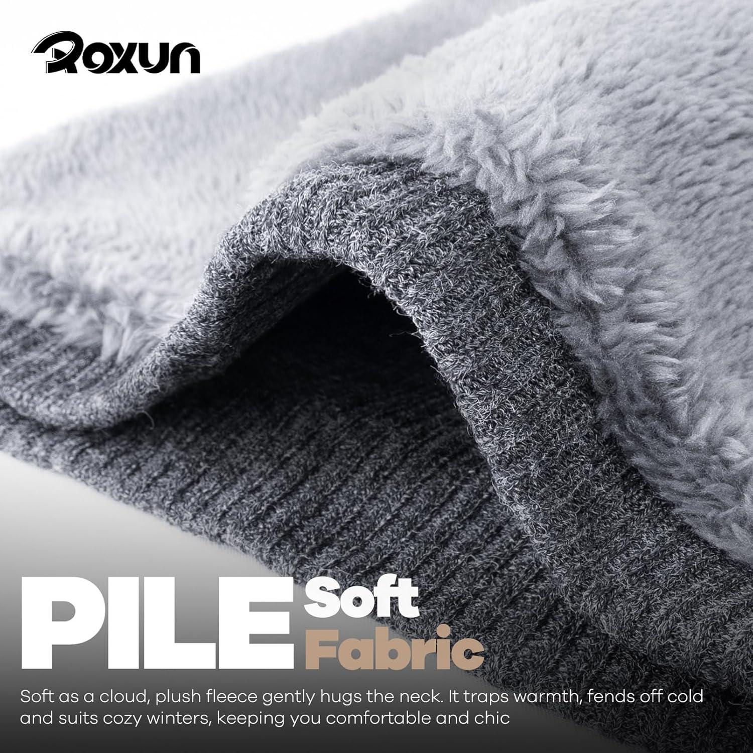 Gaiter de Cuello de Invierno Unisex Negro Forro Polar Grueso