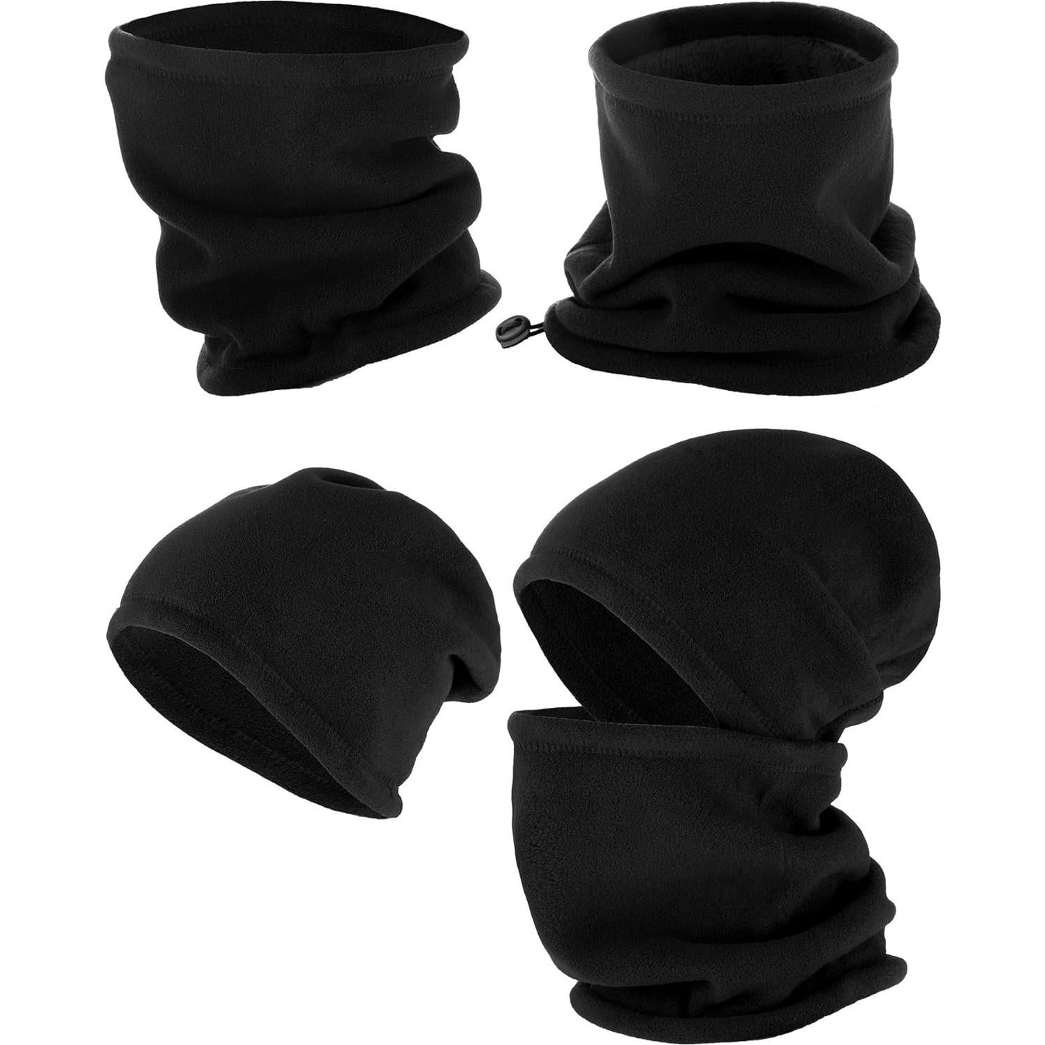 Calentador de Cuello Tatuo para Invierno - Forro Polar, Negro