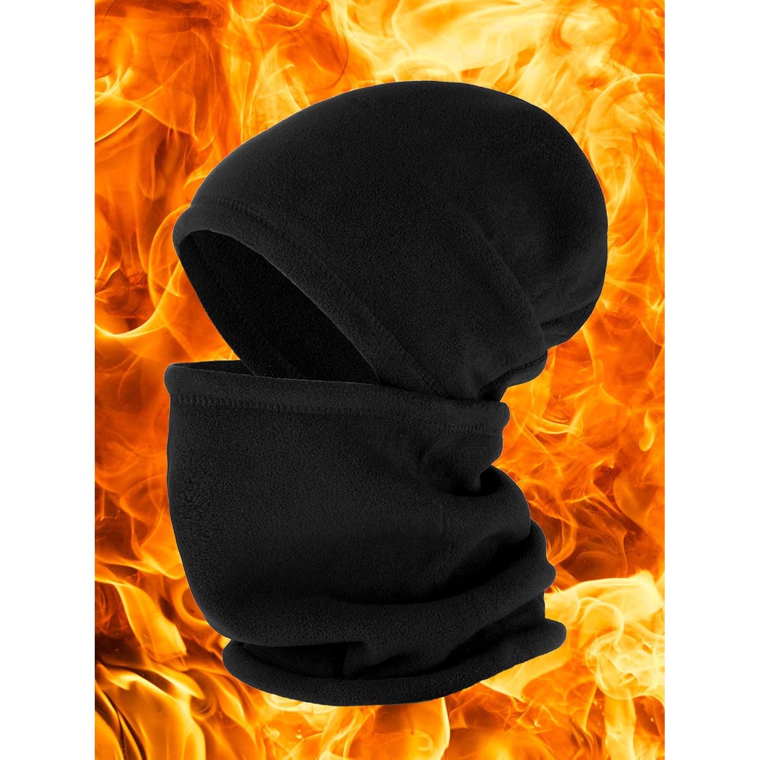 Calentador de Cuello Tatuo para Invierno - Forro Polar, Negro