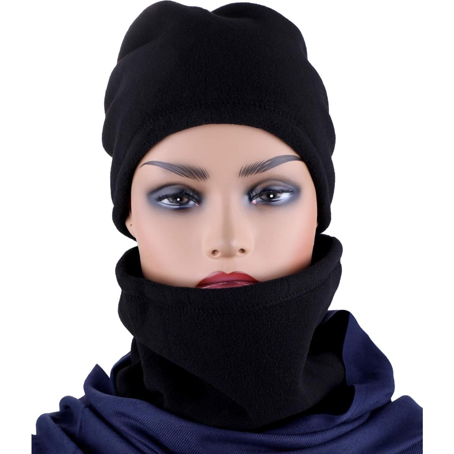 Calentador de Cuello Tatuo para Invierno - Forro Polar, Negro