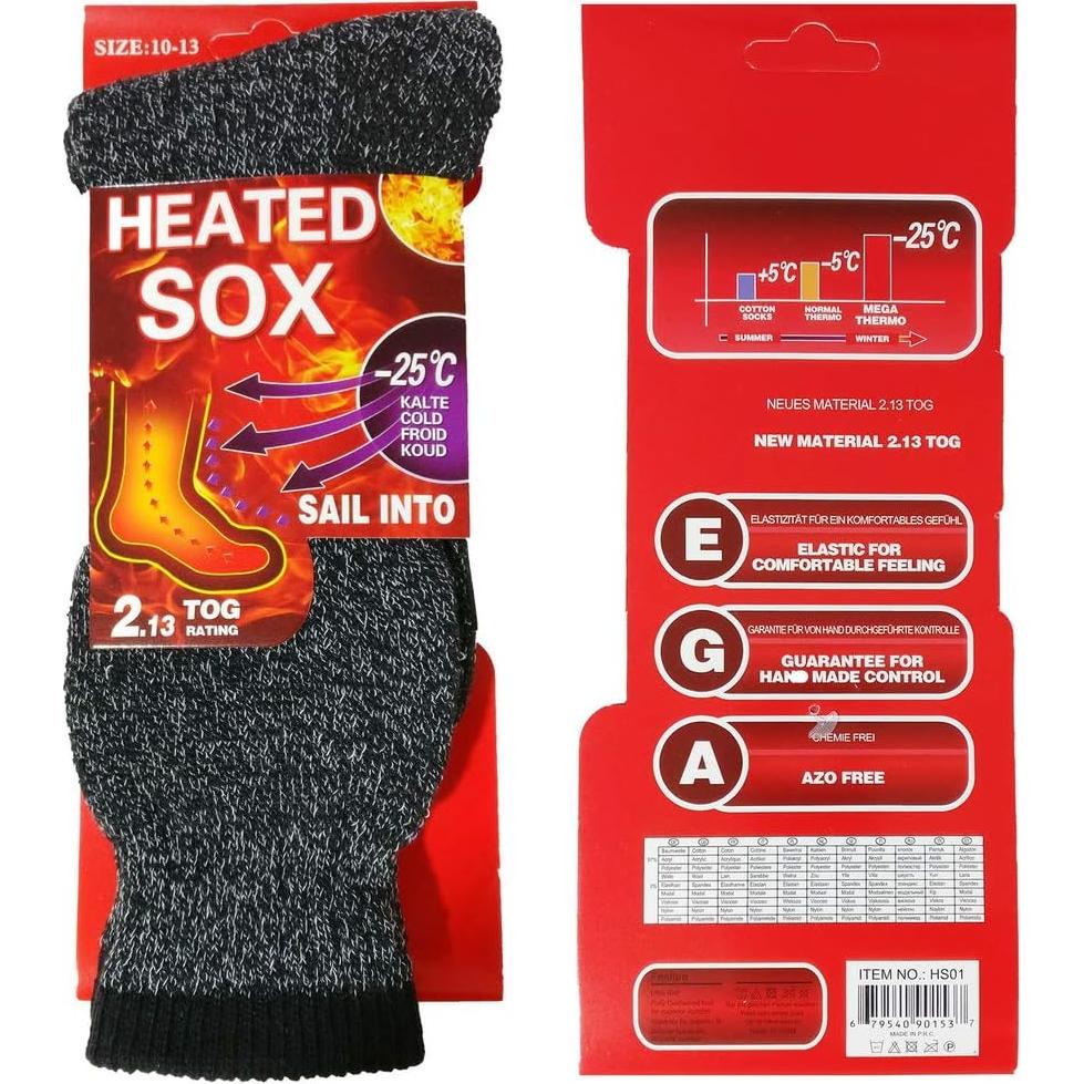 Calcetines Térmicos USBingoshop Heat Supreme 10-13 para Invierno