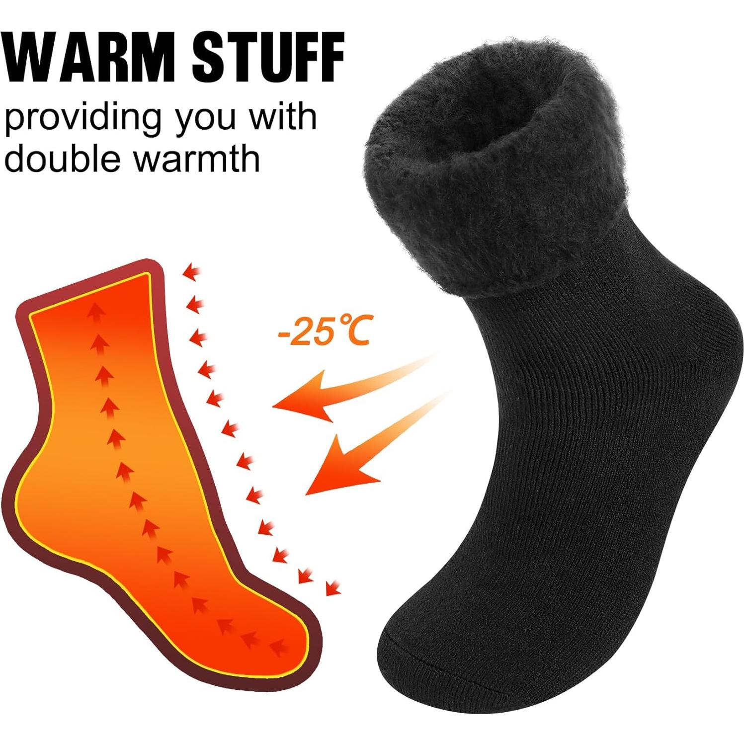 Calcetines Térmicos para Hombres Loritta - 2 Pares Negros