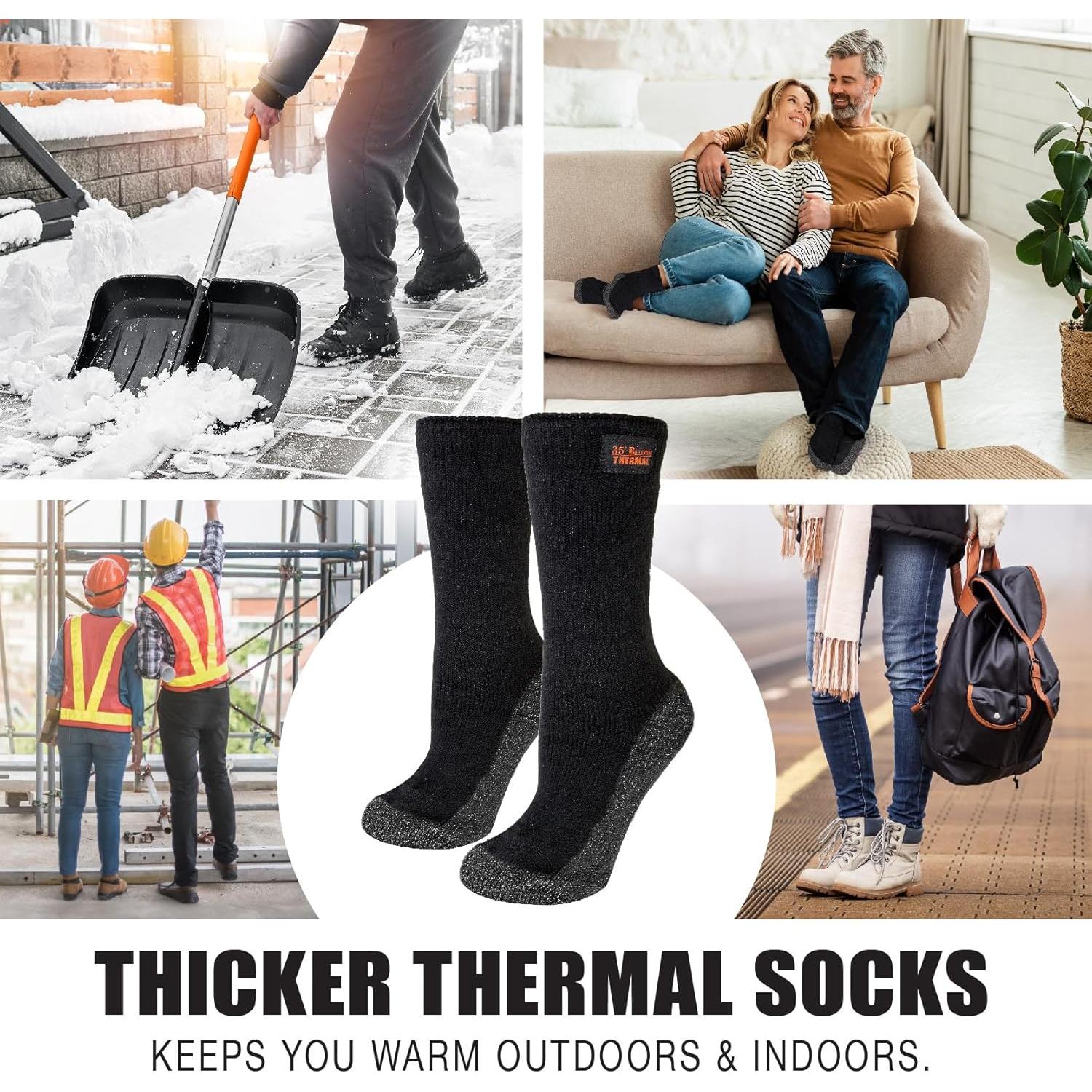 Calcetines Térmicos 35° Below Unisex 1 Par Negro/Plata