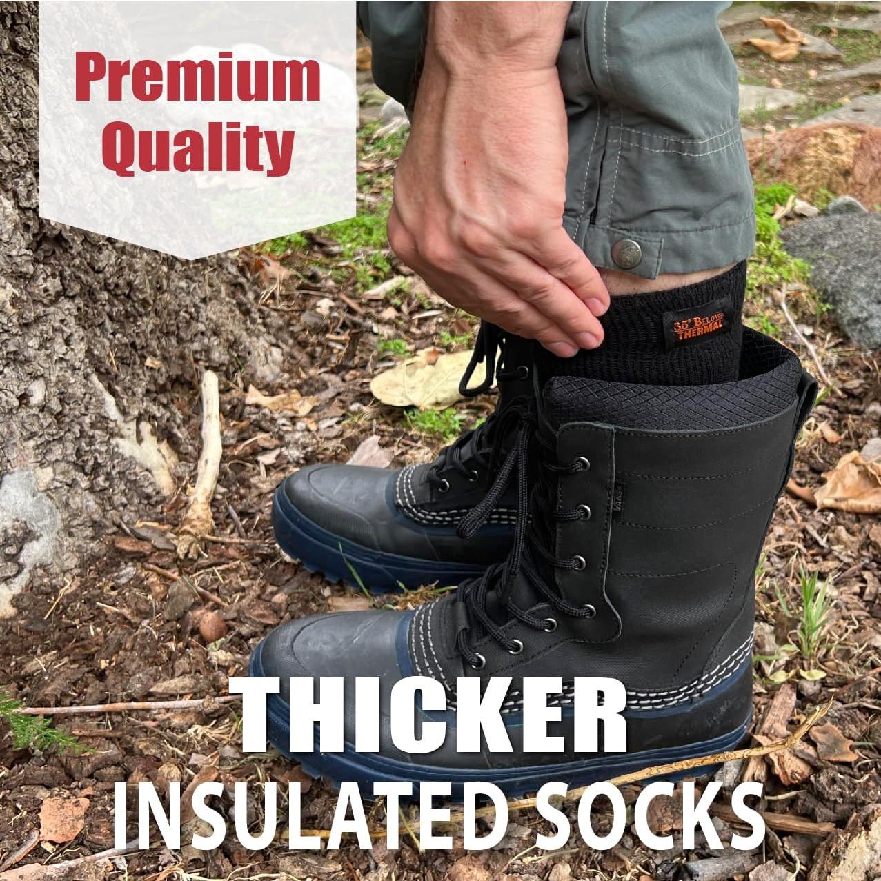 Calcetines Térmicos 35° Below Unisex 1 Par Negro/Plata