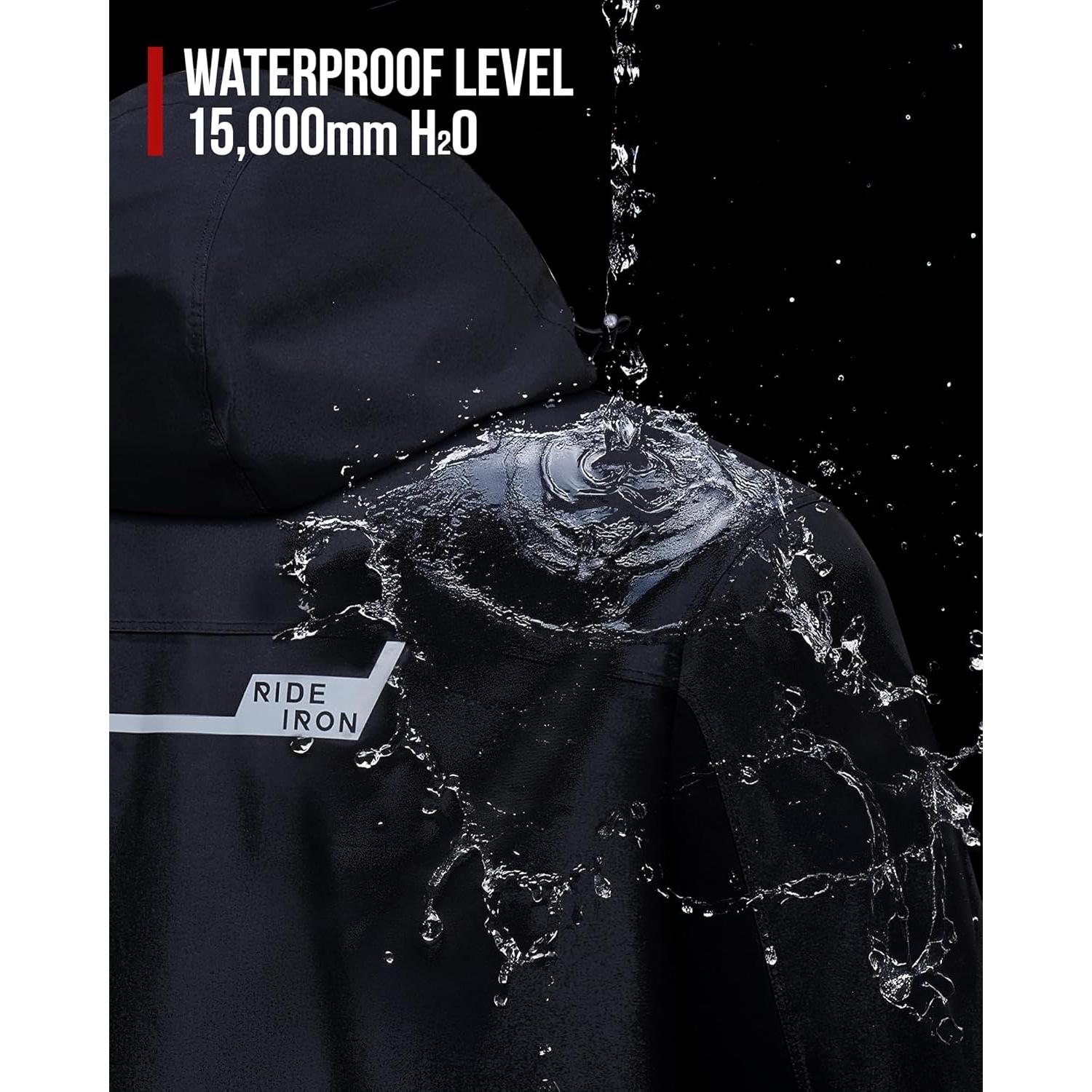 Traje de Lluvia RIDEIRON para Motocicleta Impermeable 15000mm