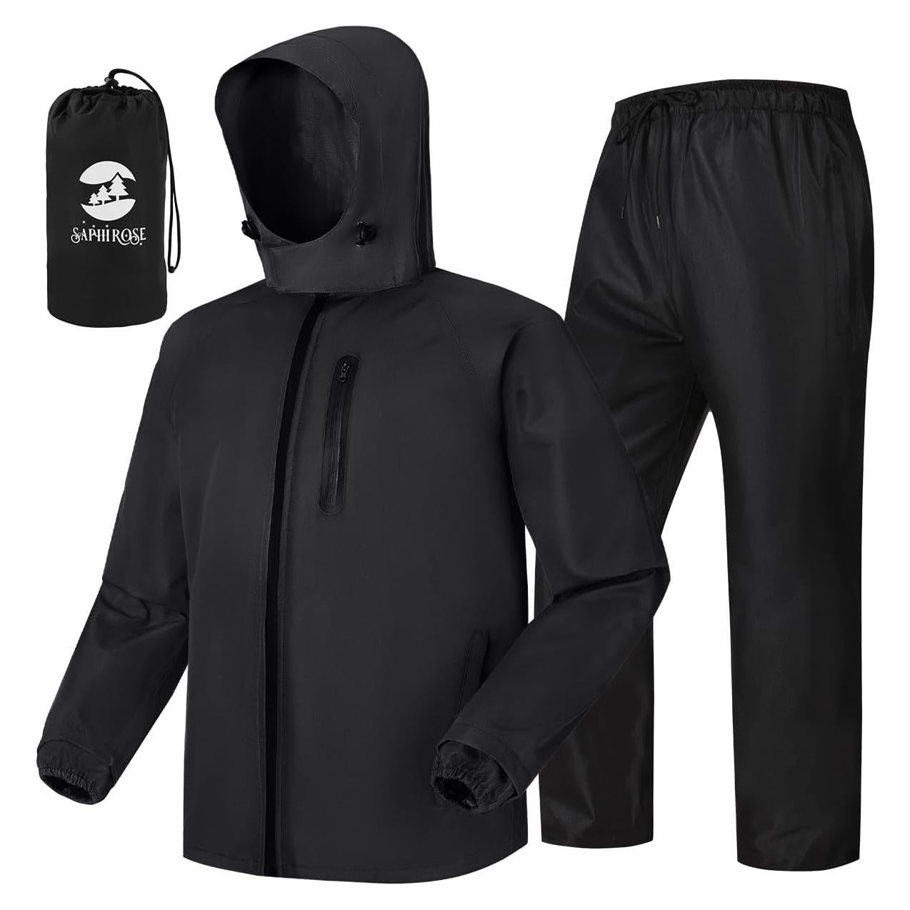 Traje de Lluvia Impermeable para Hombre SaphiRose 2 Piezas