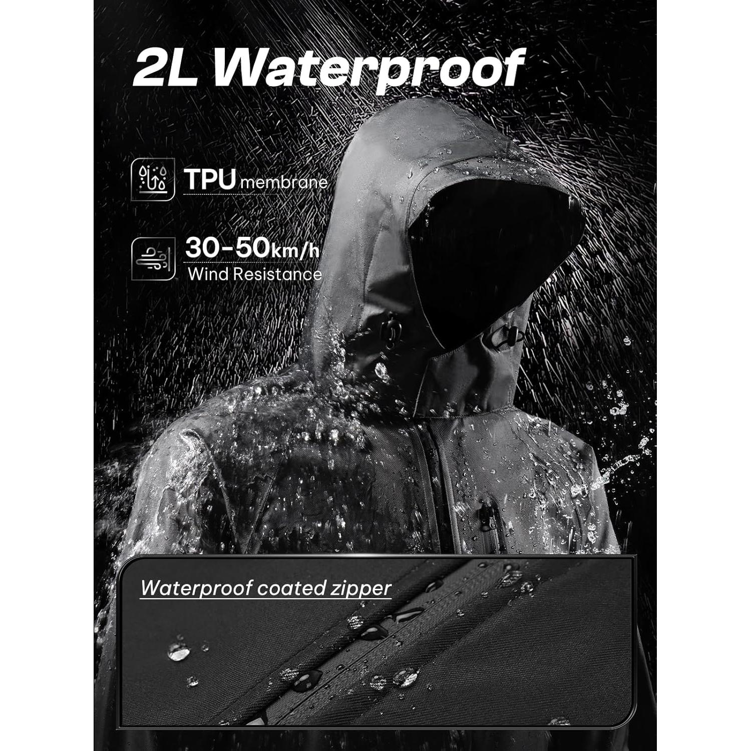 Traje de Lluvia Impermeable para Hombre SaphiRose 2 Piezas