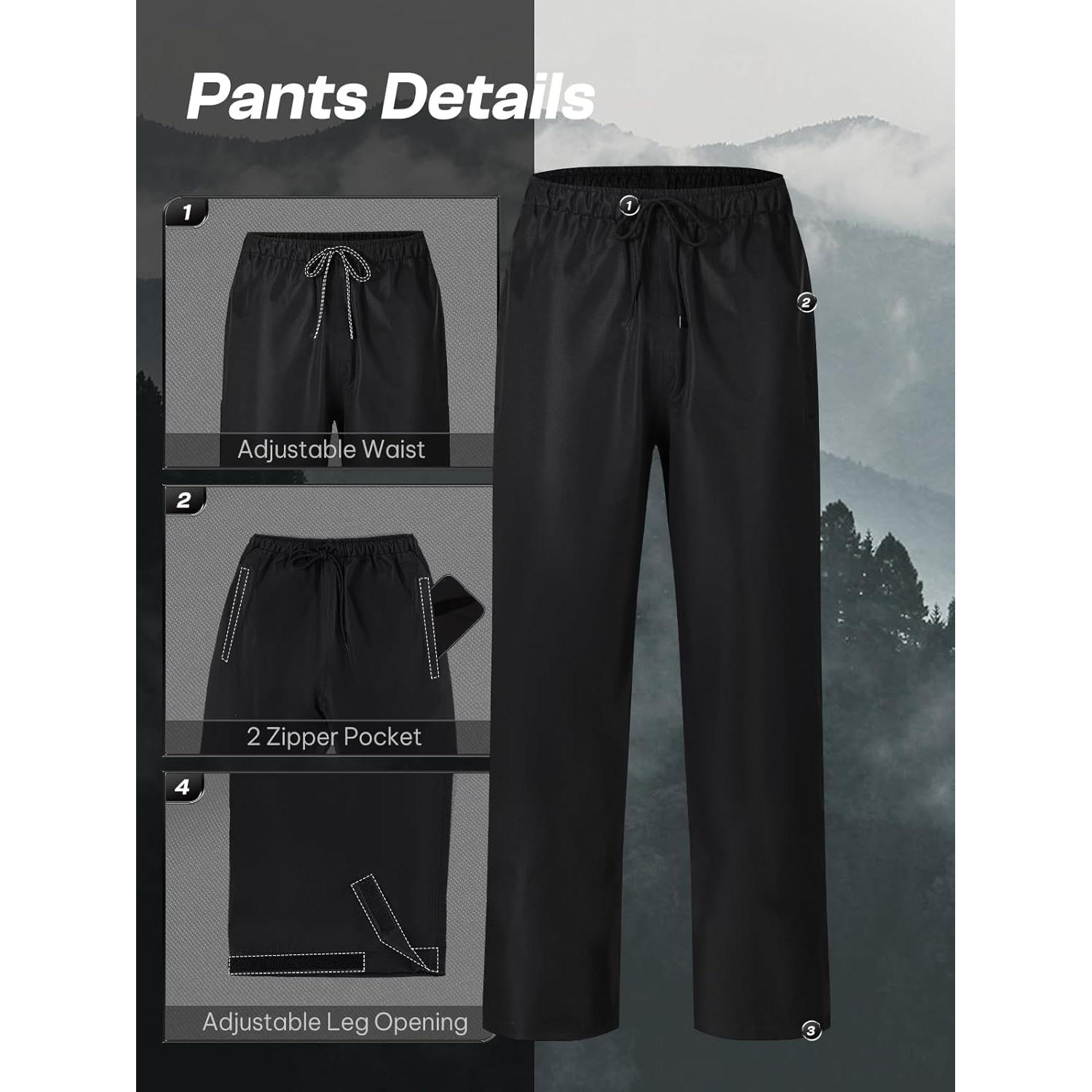 Traje de Lluvia Impermeable para Hombre SaphiRose 2 Piezas