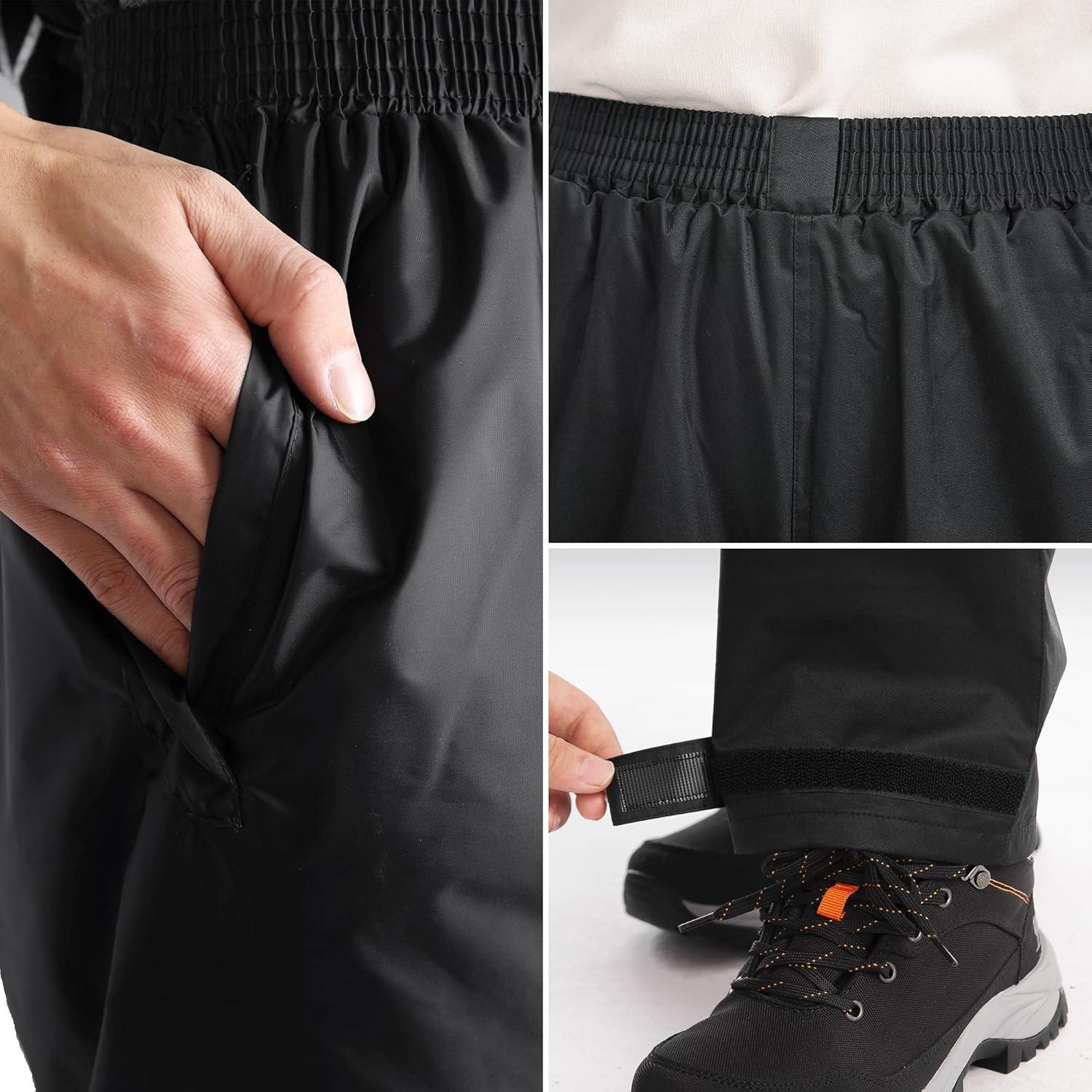 Traje de Lluvia iCreek Impermeable Unisex con Capucha Ajustable