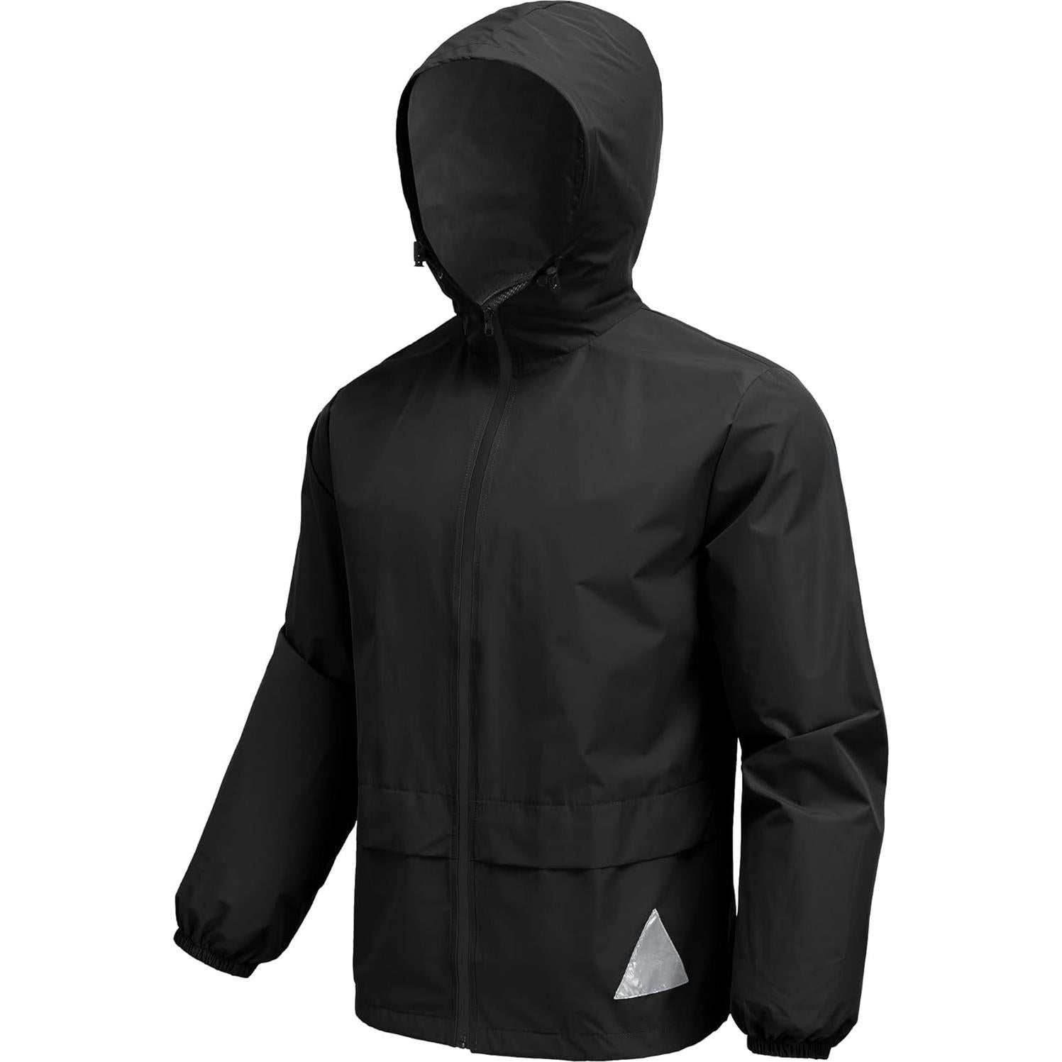 Traje de Lluvia Impermeable COOFANDY 2 Piezas Hombre Negro