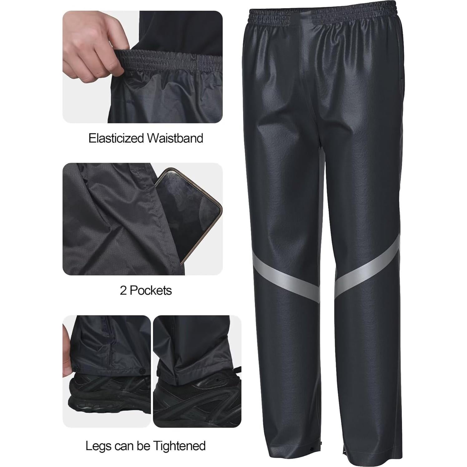 Traje de Lluvia Impermeable INPAKO para Hombres y Mujeres - Gris