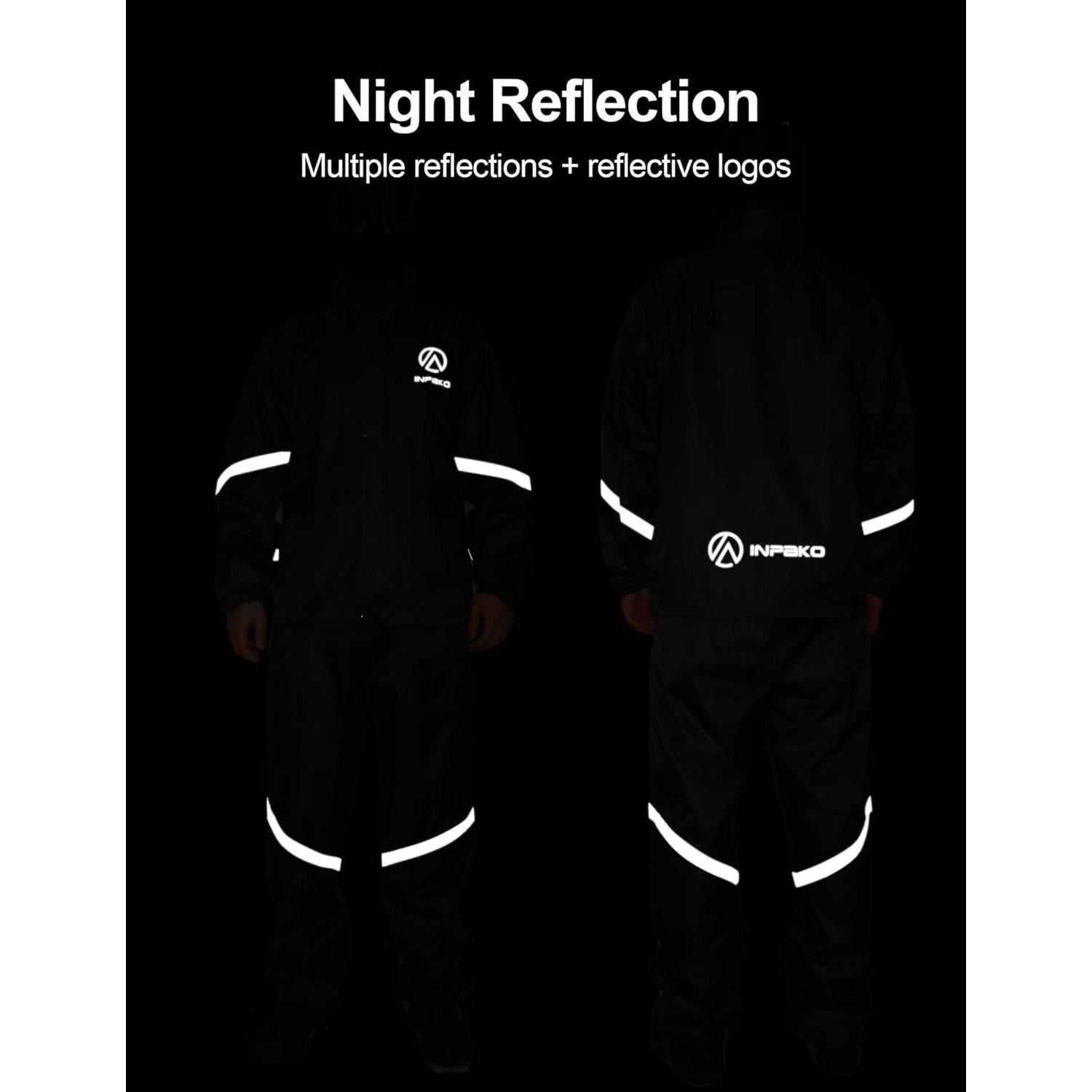 Traje de Lluvia Impermeable INPAKO para Hombres y Mujeres - Gris